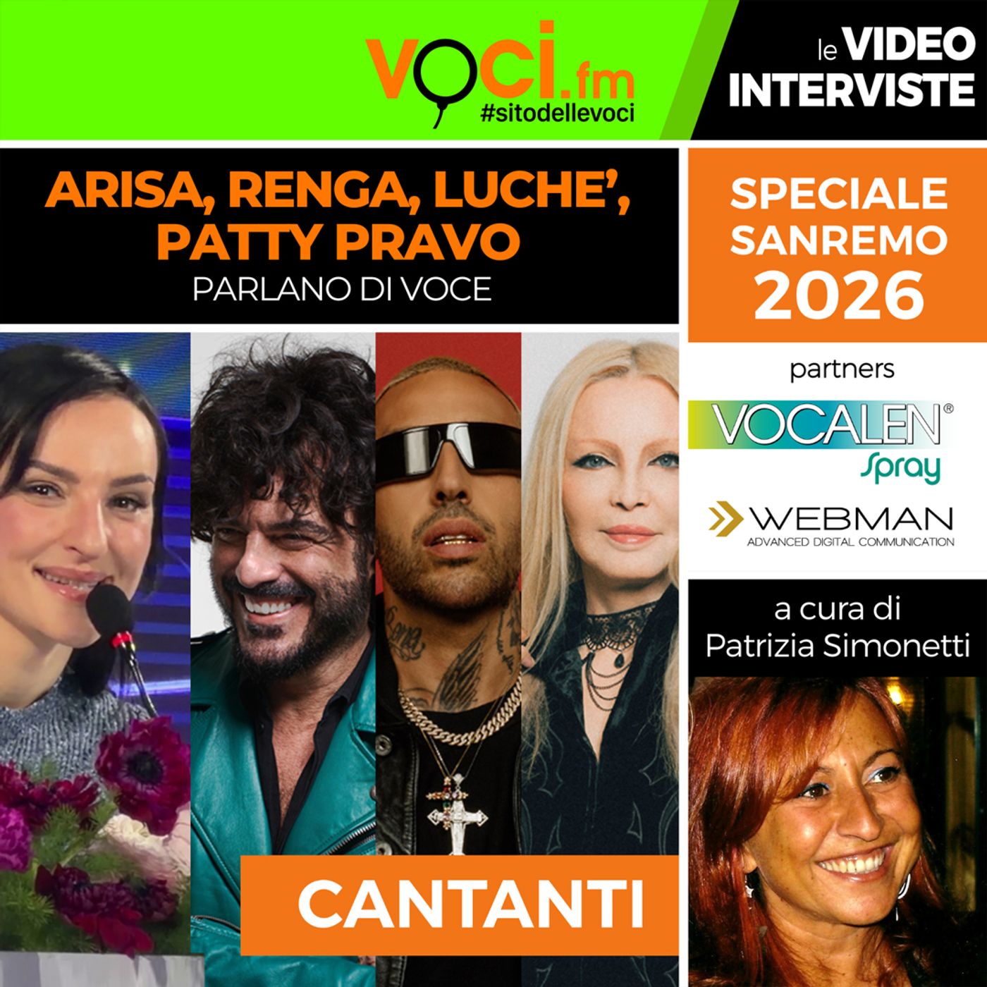 Da Sanremo 2026: Arisa, Francesco Renga, Luchè e Patty Pravo parlano di VOCE - clicca PLAY e ascolta le interviste in sala stampa episode artwork