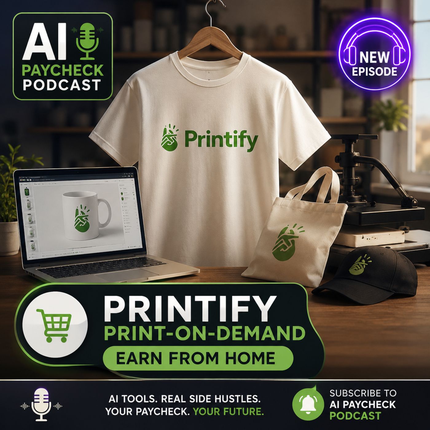 Printify Print‑On‑Demand - Earn From Home episode artwork
