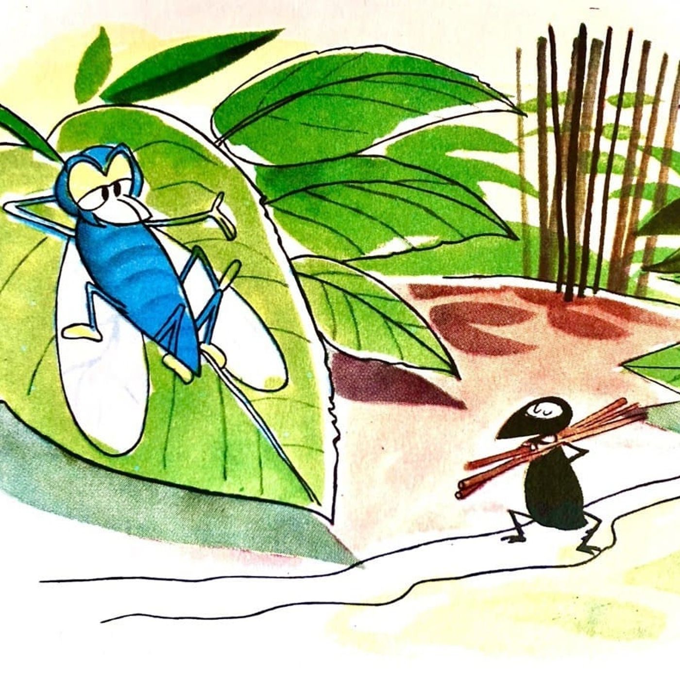 Fabulas de Esopo  🦗 LA CIGARRA Y LA HORMIGA 🐜 Fábulas de Animales