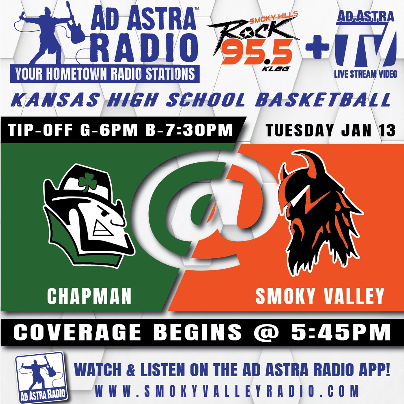 Chapman Irish at Smoky Valley Viking High School Basketball (January 13, 2026) episode artwork