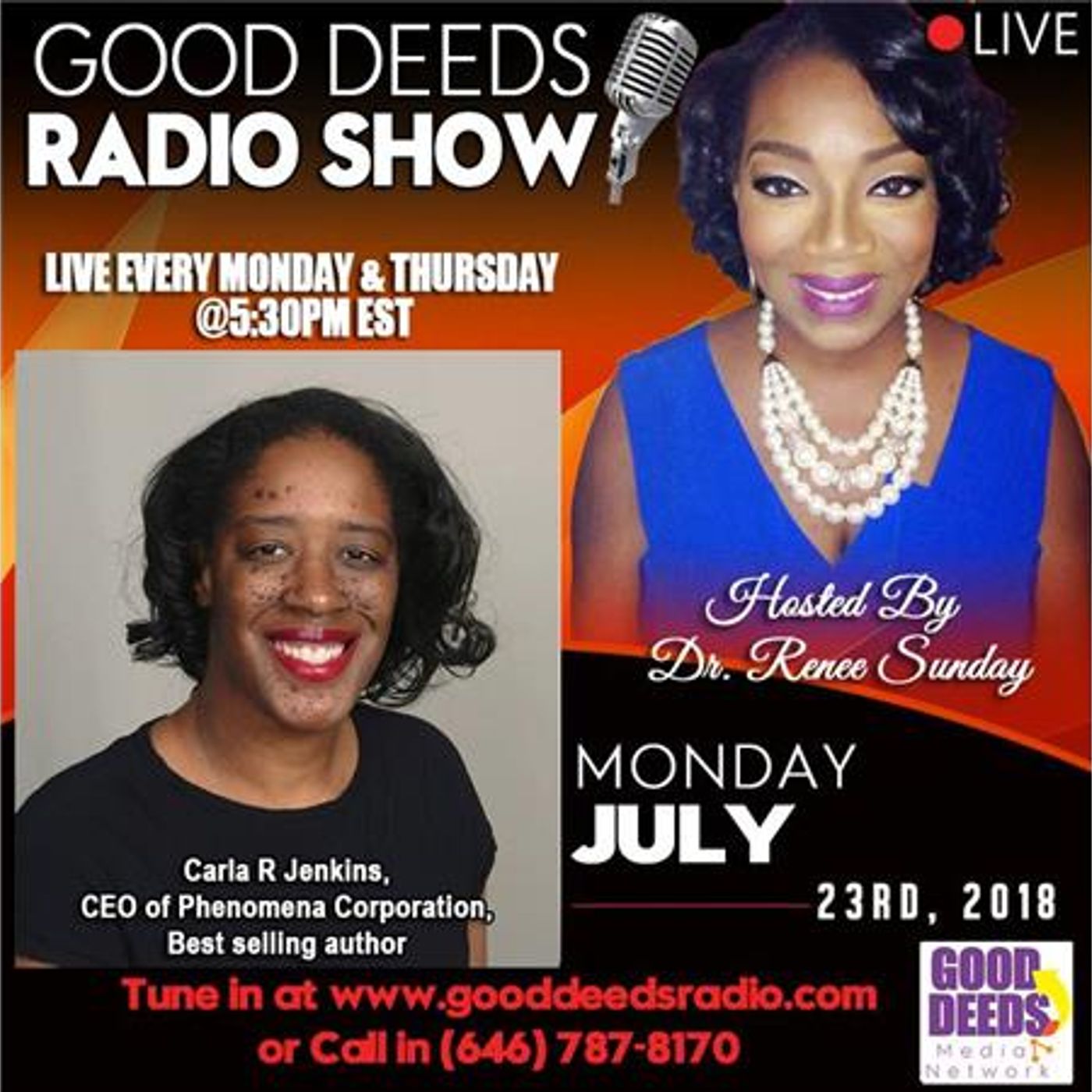 Carla R Jenkins, CEO of Phenomena Corporation, Best-selling Author shares on GD episode artwork