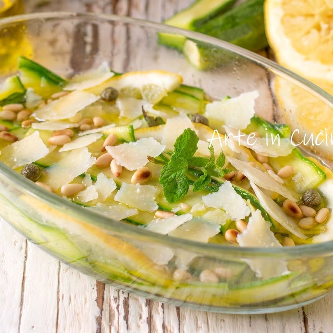 CARPACCIO di ZUCCHINE con parmigiano