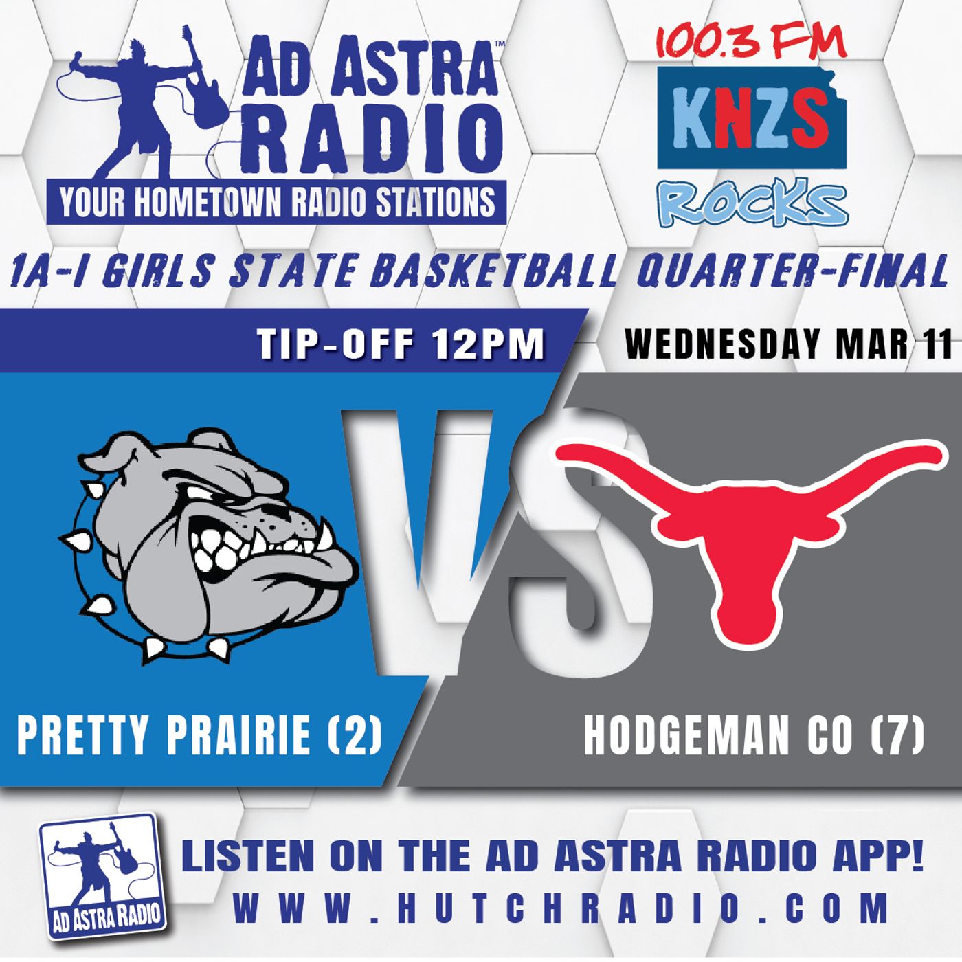 Pretty Prairie Bulldogs vs Hodgeman County Longhorns High School Basketball (1A-I Girls State Quarterfinal-March 11, 2026) episode artwork