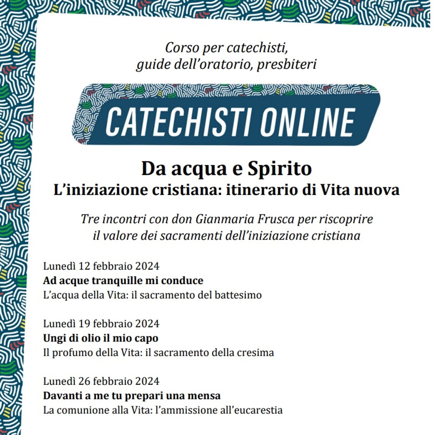 ICFR: un corso online per i catechisti: intervista a Giacomo Baronchelli  -  24 gennaio 2024 episode artwork