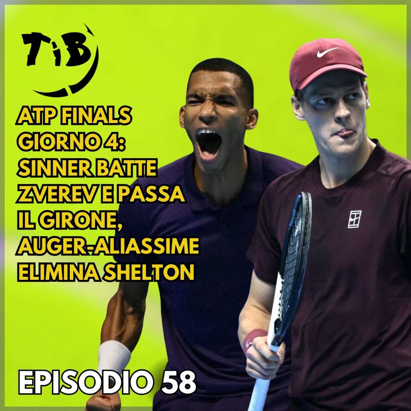 Episodio 58 - ATP Finals giorno 4: Sinner batte Zverev e passa il girone, Auger-Aliassime elimina Shelton