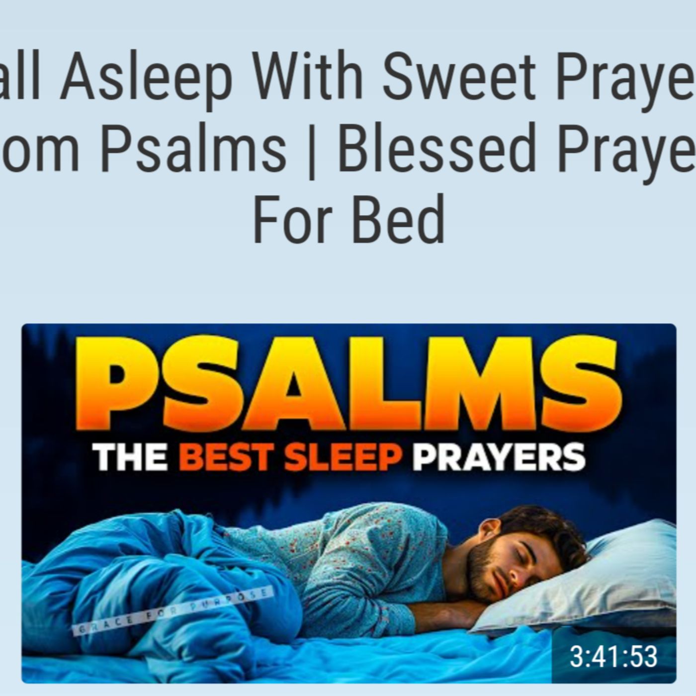 Fall Asleep With Sweet Prayers From Psalms | Blessed Prayers For Bed episode artwork