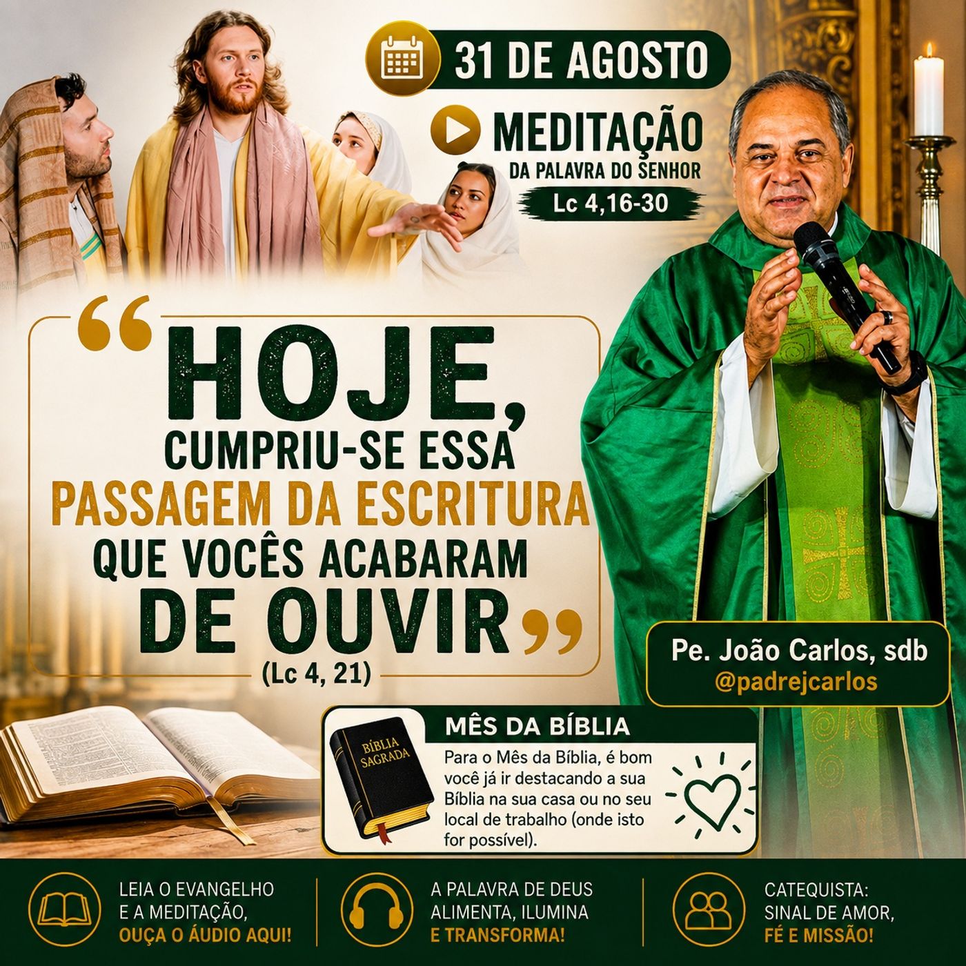 31 de Agosto - Meditação da Palavra do Senhor