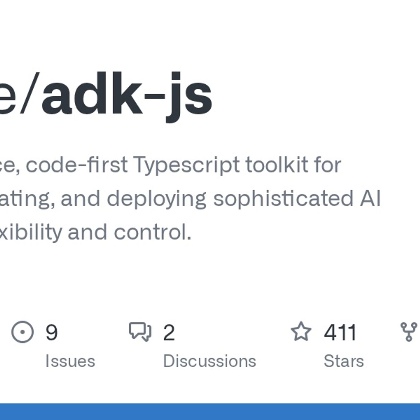 GitHub - google/adk-js: An open-source, code-first Typescript toolkit for building, evaluating, and deploying sophisticated AI agents with f