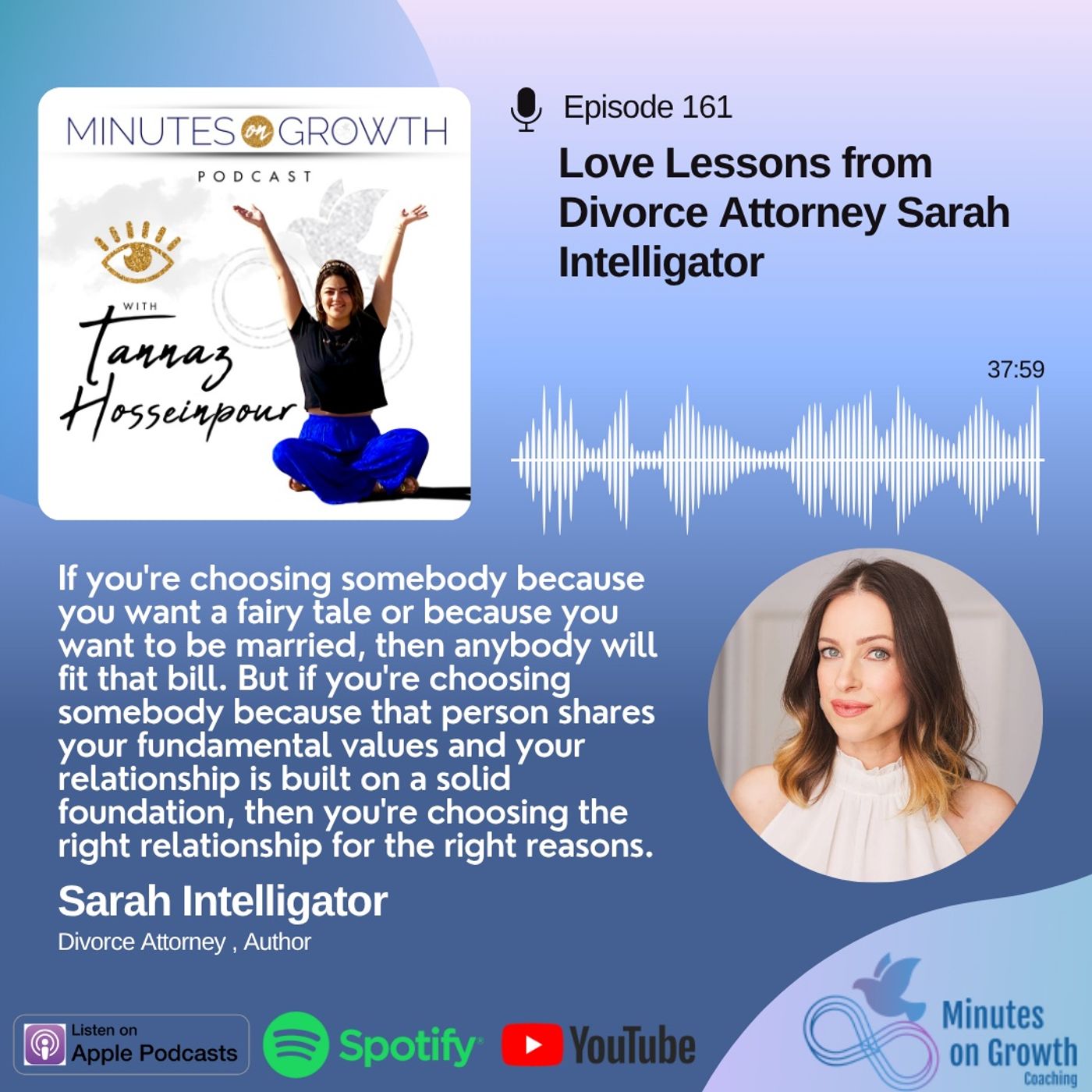 Episode 161: Love Lessons from Divorce Attorney Sarah Intelligator