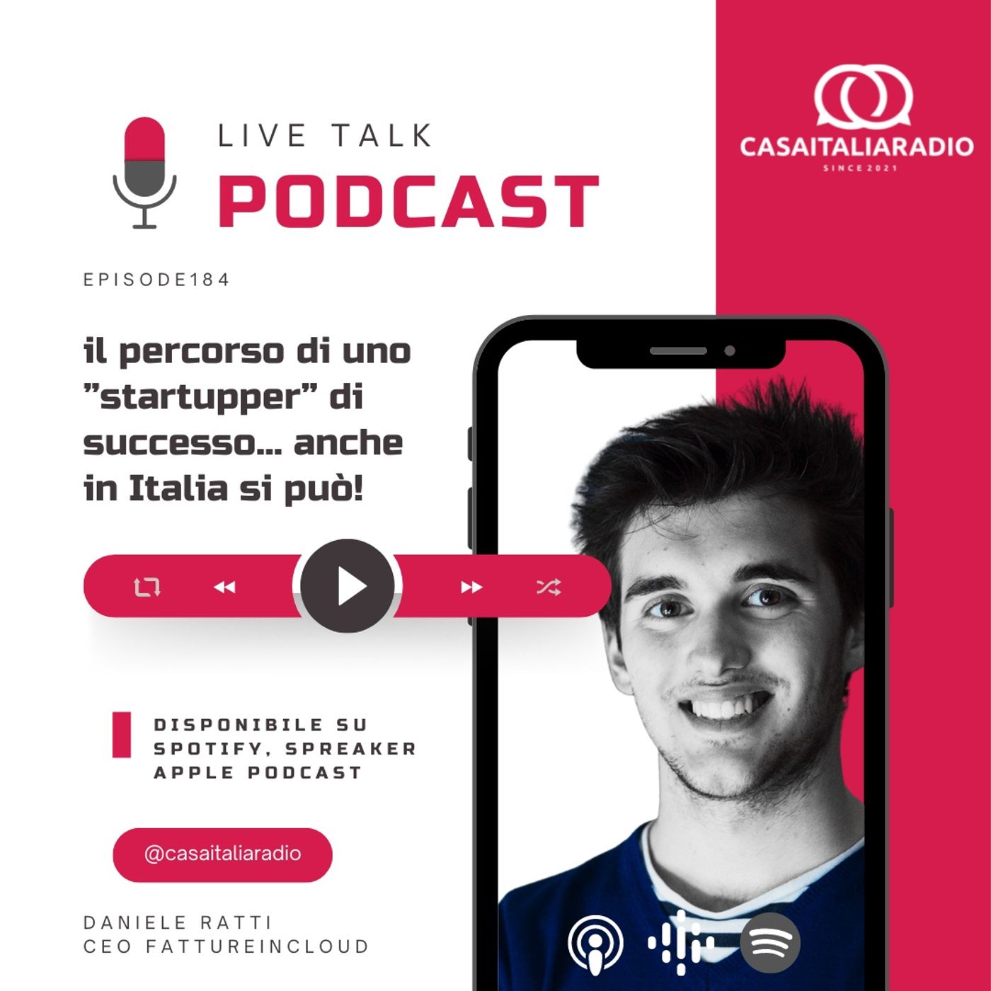 BM - Puntata N. 184 - Il percorso di uno startupper di successo... anche in Italia si può episode artwork