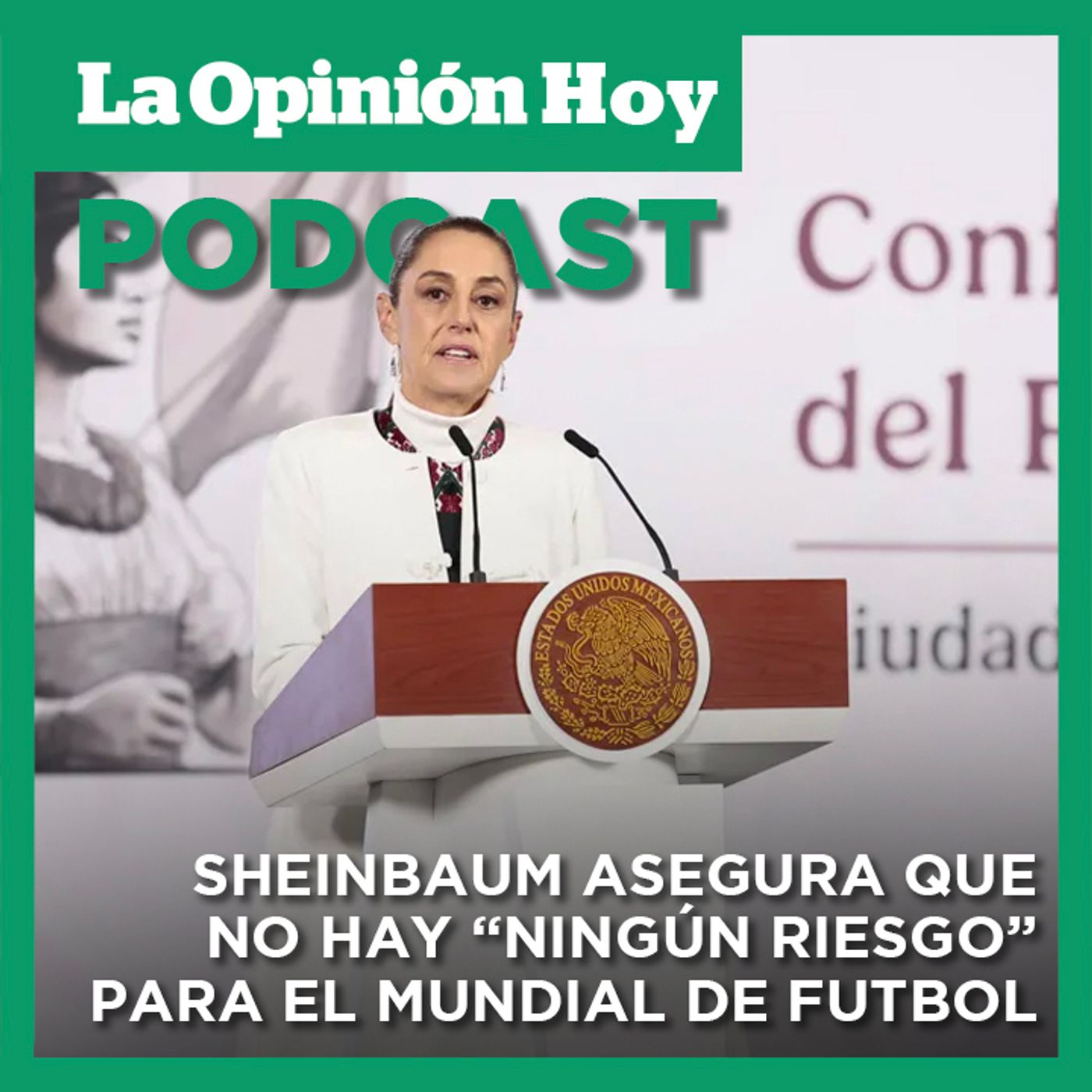 Sheinbaum asegura que no hay “ningún riesgo” para el Mundial en México.