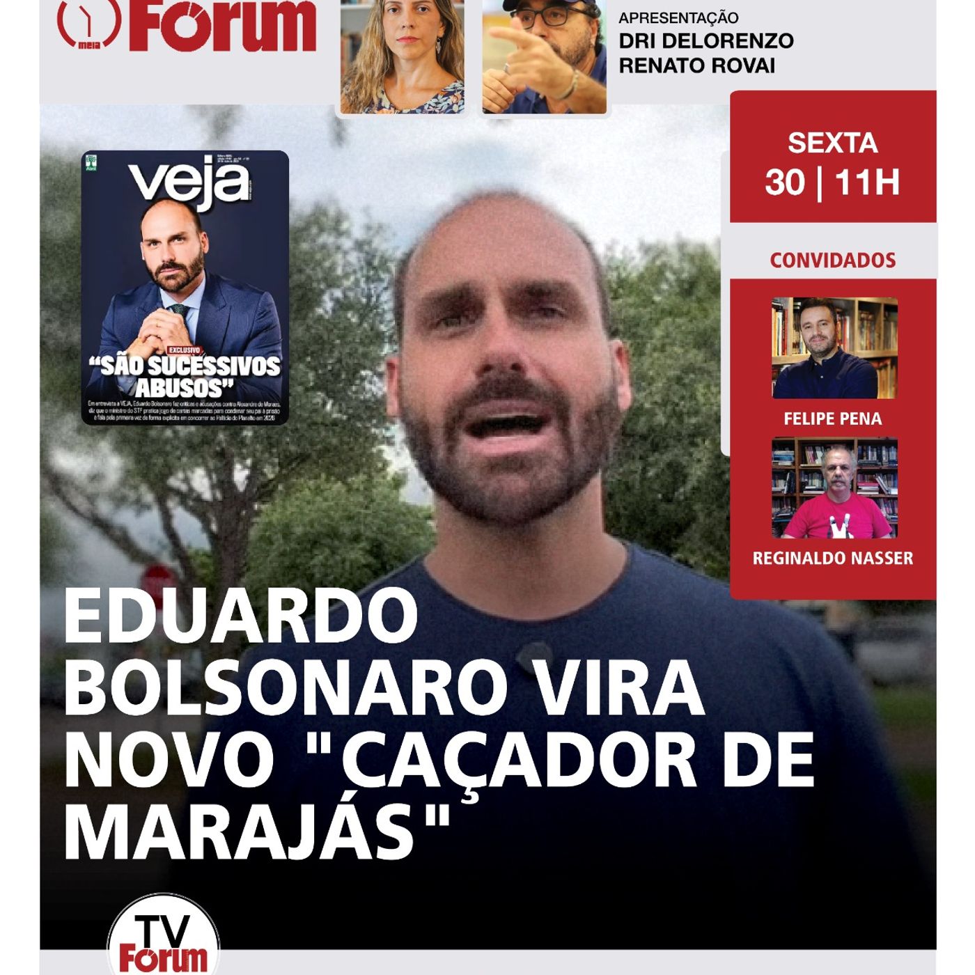 Veja lança Eduardo Bolsonaro | Trump envia carta a Moraes | PIB cresce: que sorte do Lula! | 30.5.25 episode artwork