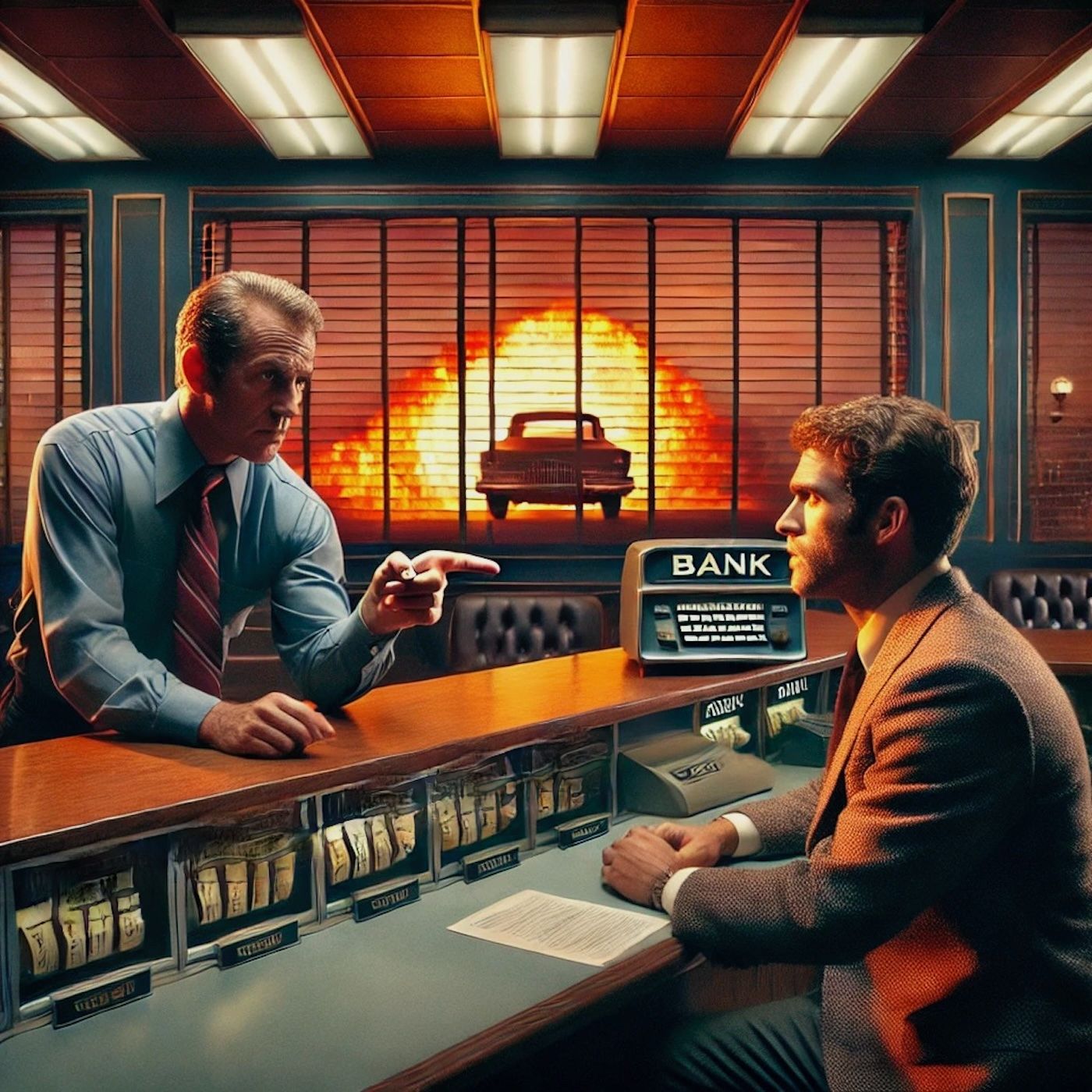 "That's a walk-in bank. You don't have to be Dillinger for this one. Dillinger got killed. Not in a bank." episode artwork
