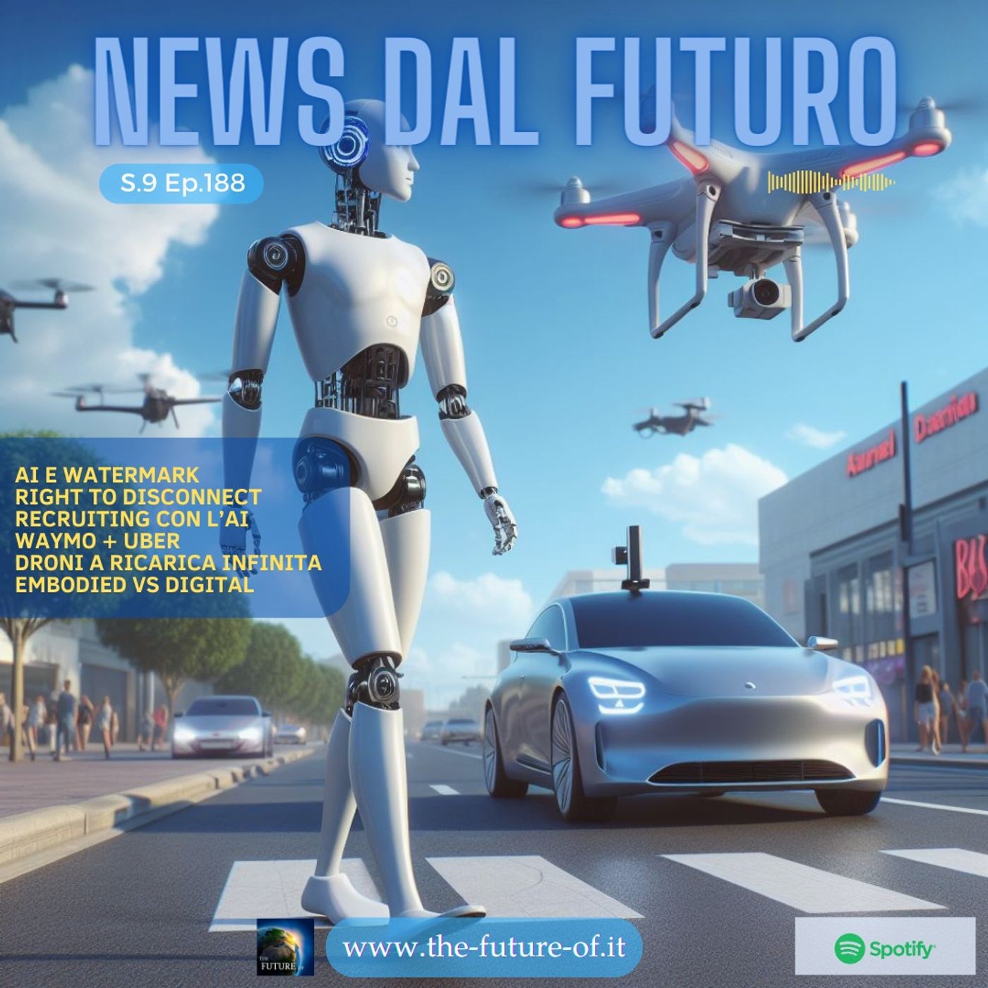 S.9 Ep.188 - Recruiting AI - ricarica droni - Embodied vs Digital
