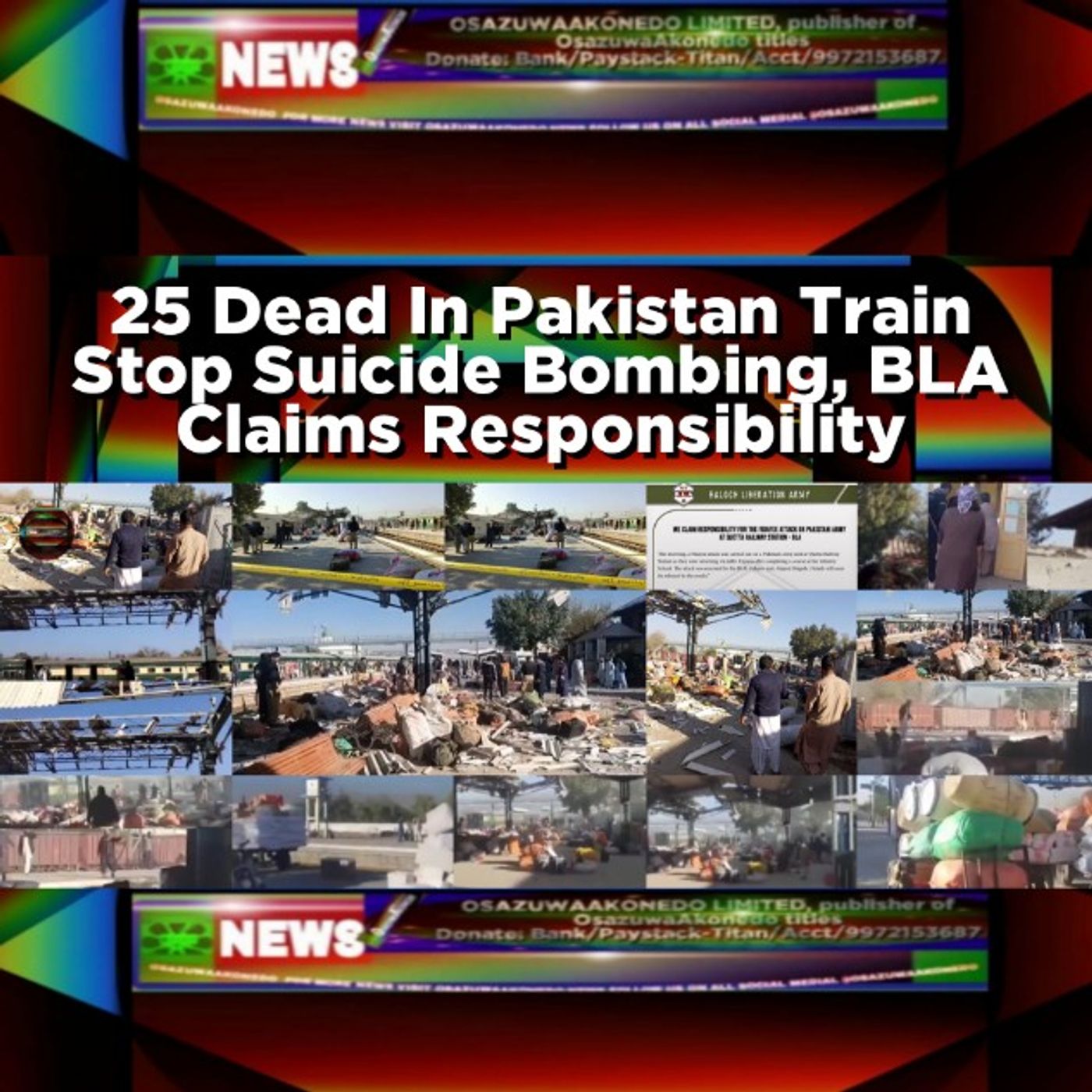 25 Dead In Pakistan Train Stop Suicide Bombing, BLA Claims Responsibility episode artwork