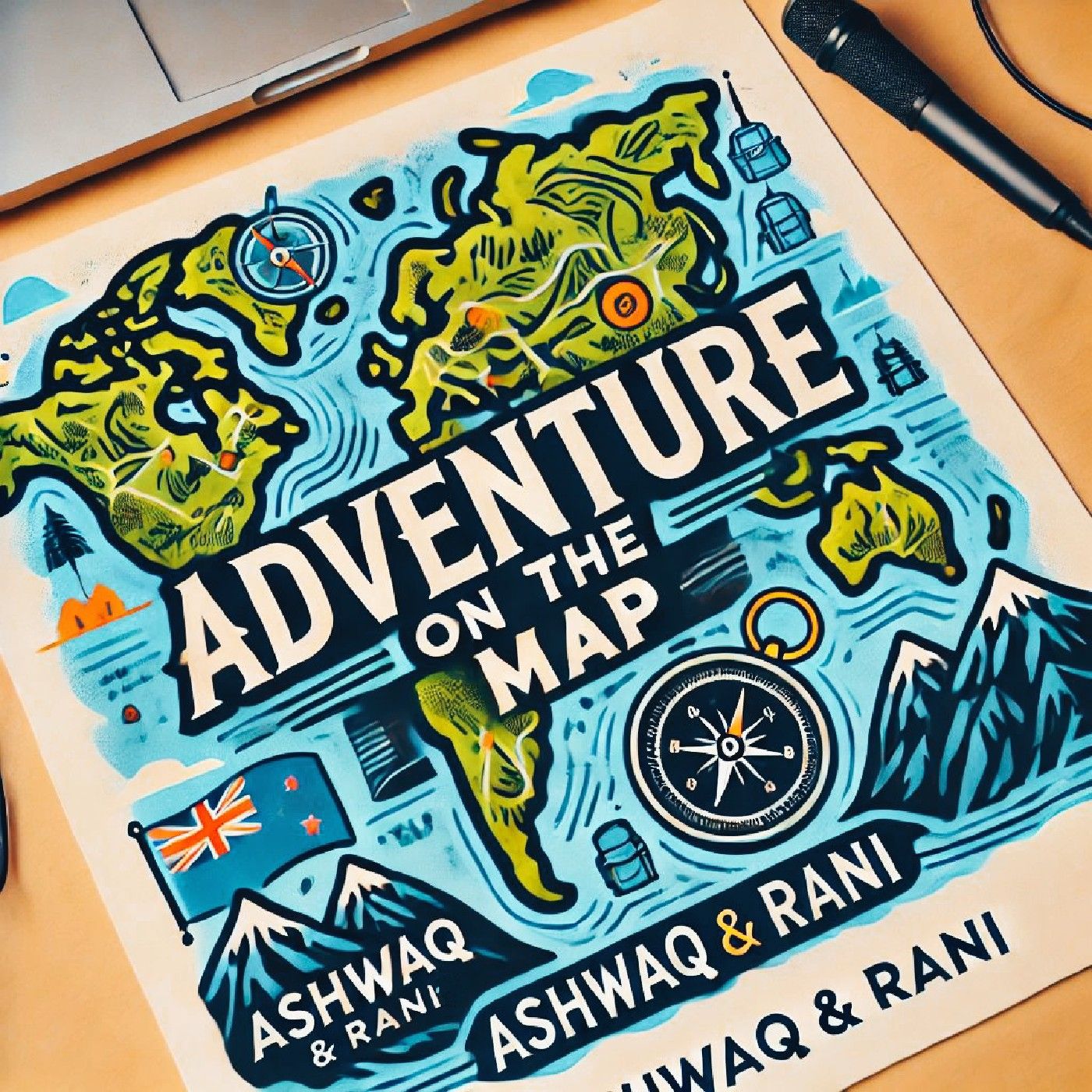 Rani's podcast Adventure on a map podcast artwork