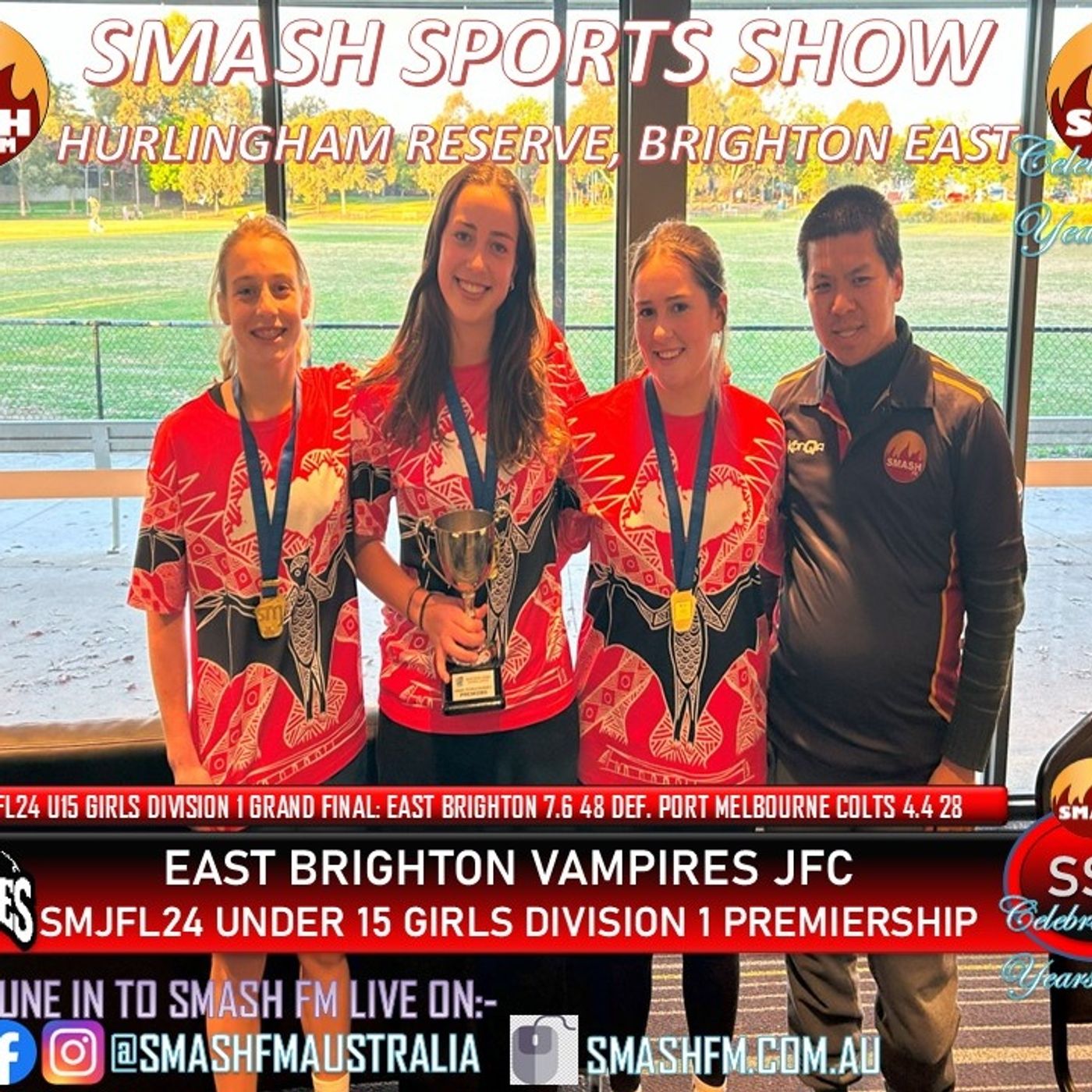 SSS10THYR: East Brighton Vampires JFC SMJFL24 U15 Girls Div 1 Premiership Interviews 081024