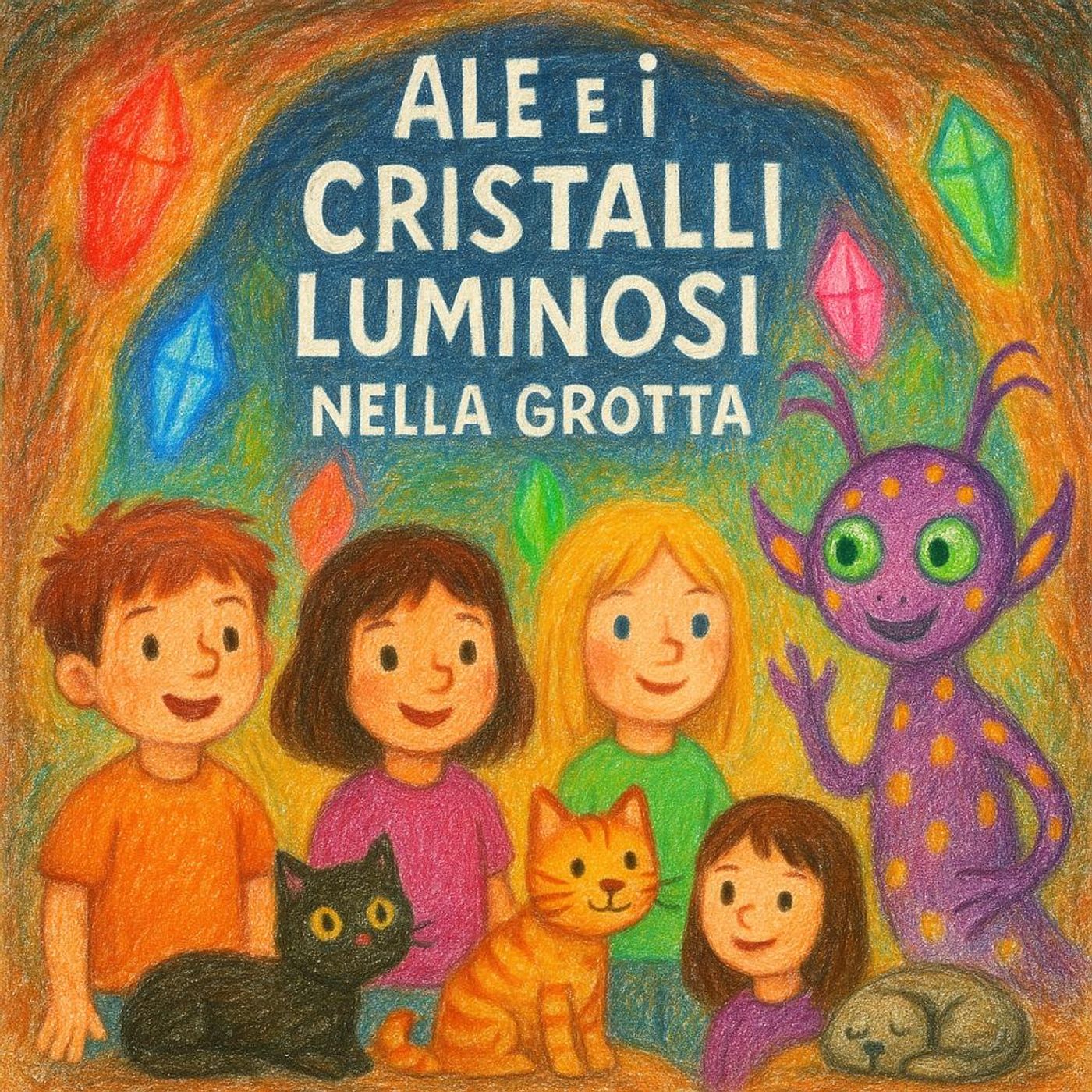 Ale e i Cristalli Luminosi nella Grotta