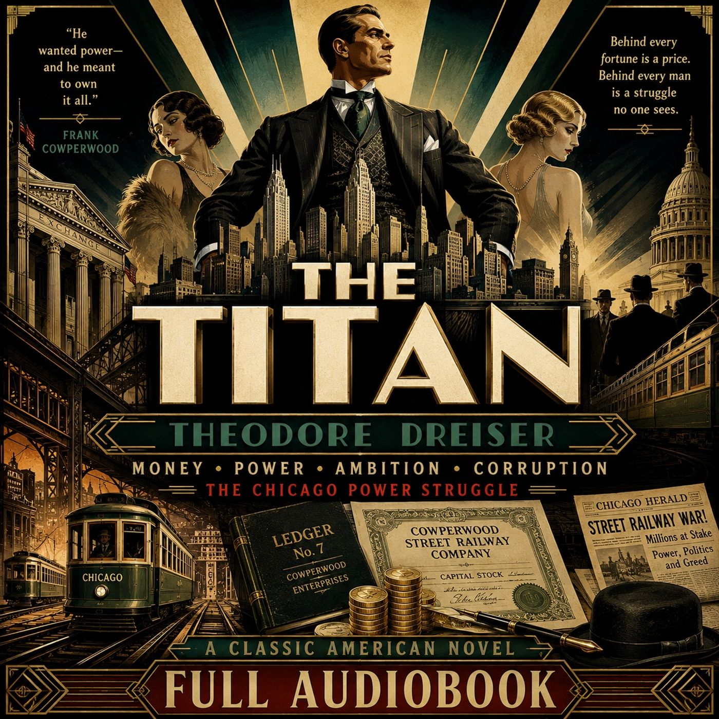 The Titan by Theodore Dreiser | Money, Power, Ambition & Corruption in Chicago | Classic American Novel | Full Audiobook Part 1