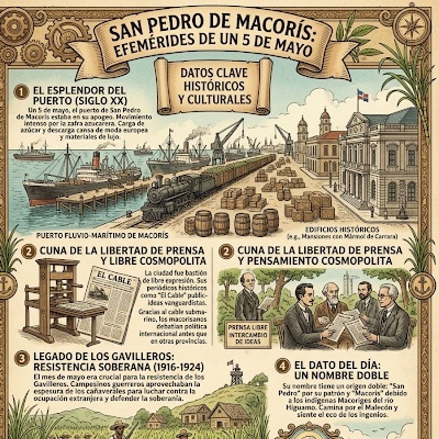 Un 5 de mayo era una fecha de intenso movimiento comercial en San Pedro de Macorís