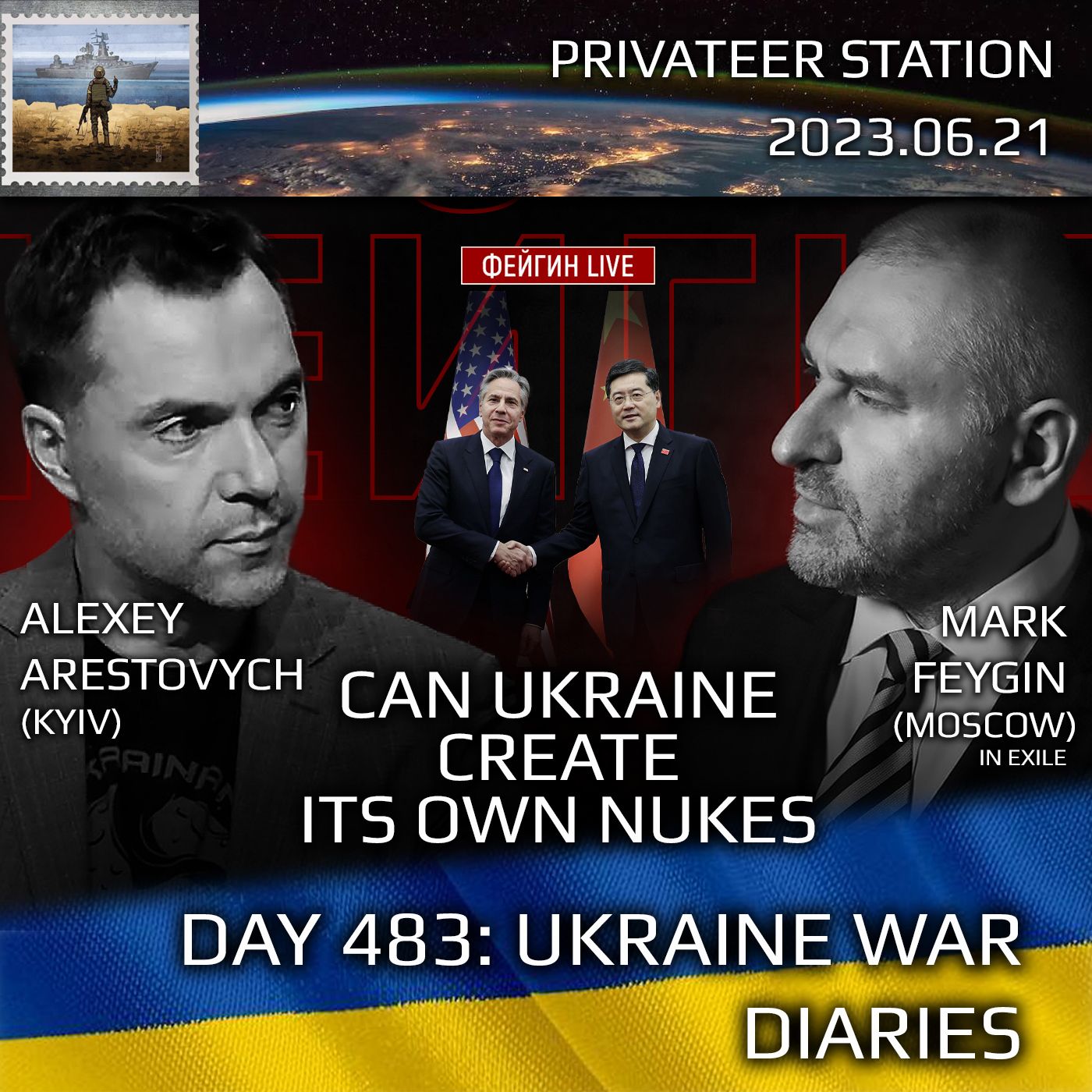 cover of episode War Day 483: Ukraine War Chronicles with Alexey Arestovych & Mark Feygin