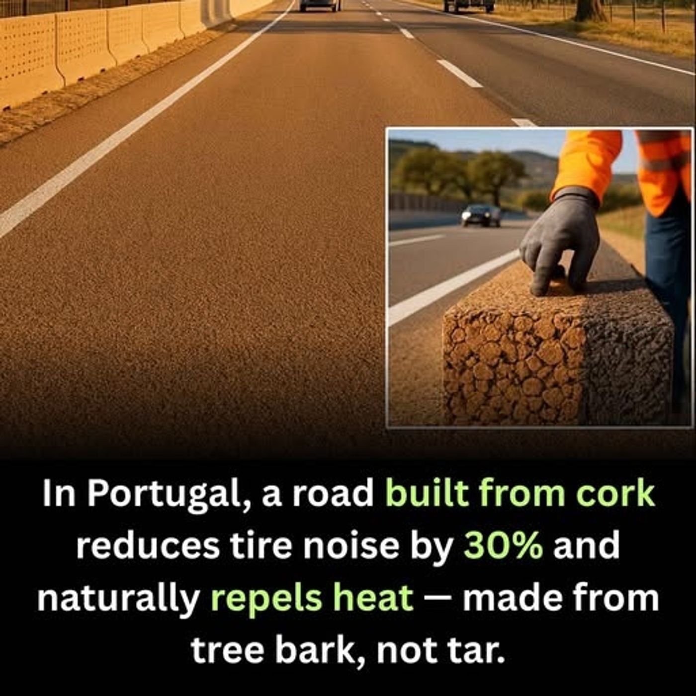 Discover Portugal's Revolutionary Cork Roads! Highways Made of Sustainable, Portuguese Tree Bark!!