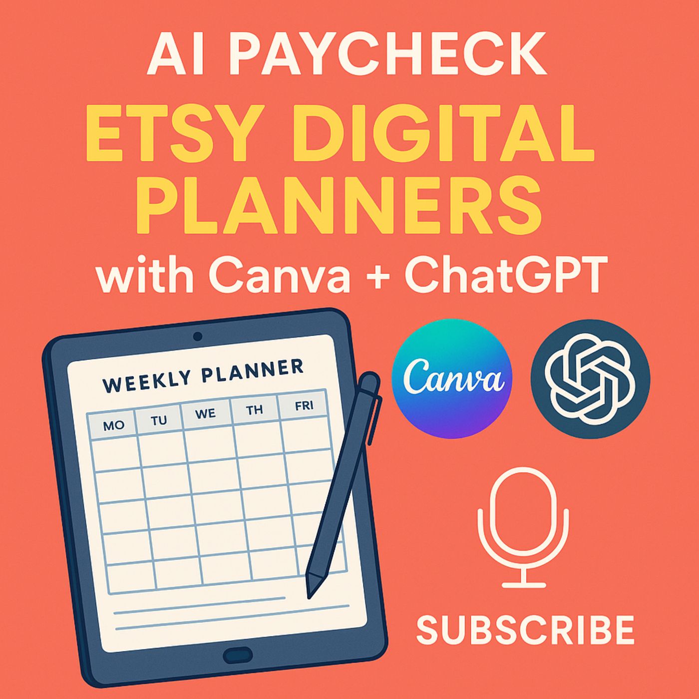 Etsy Digital Planners with Canva + ChatGPT - How to Design, Market & Earn Passive Income Using AI Tools