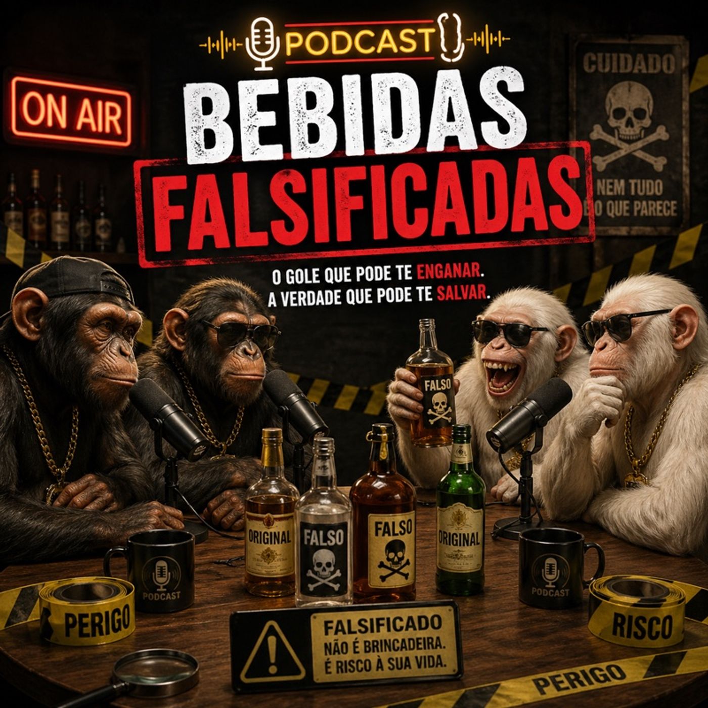 Podcast sobre bebidas alcoólicas falsificadas episode artwork