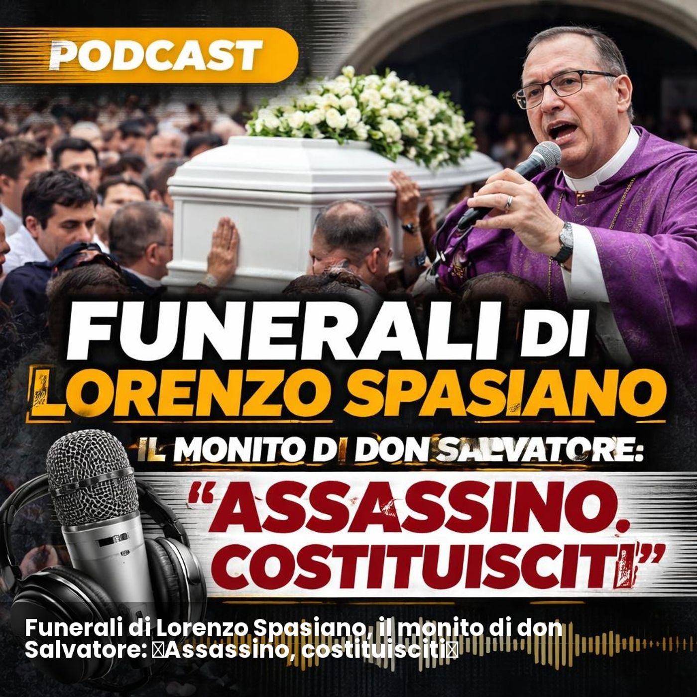 Funerali di Lorenzo Spasiano, il monito di don Salvatore: «Assassino, costituisciti» episode artwork