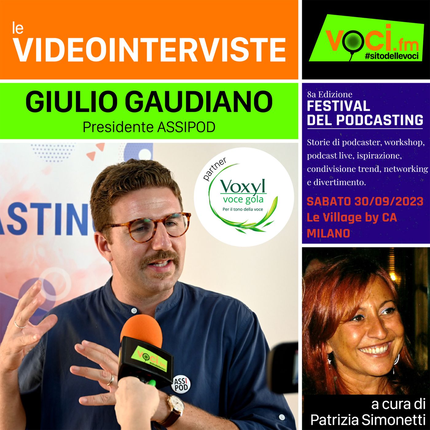 GIULIO GAUDIANO su VOCI.fm (Bilancio FESTIVAL DEL PODCASTING 2023) - clicca play e ascolta l'intervista episode artwork
