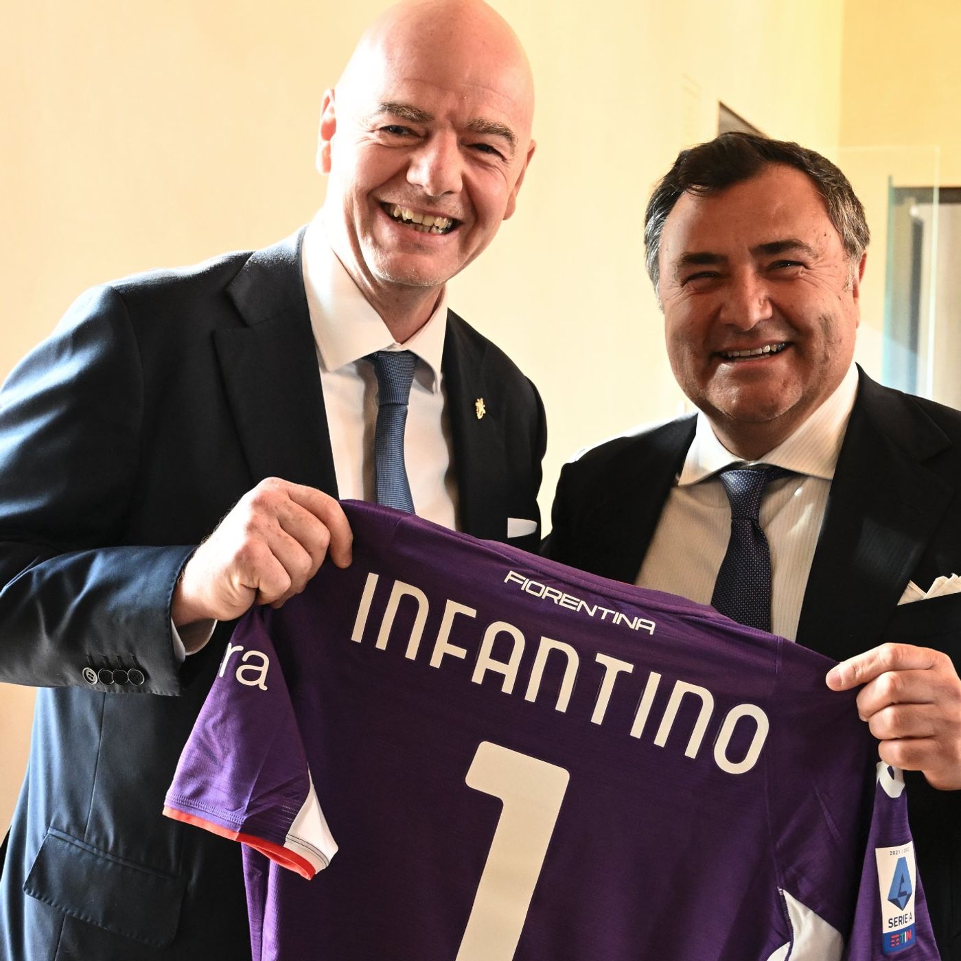 Presidente FIFA Gianni Infantino al Viola Park con le istituzioni