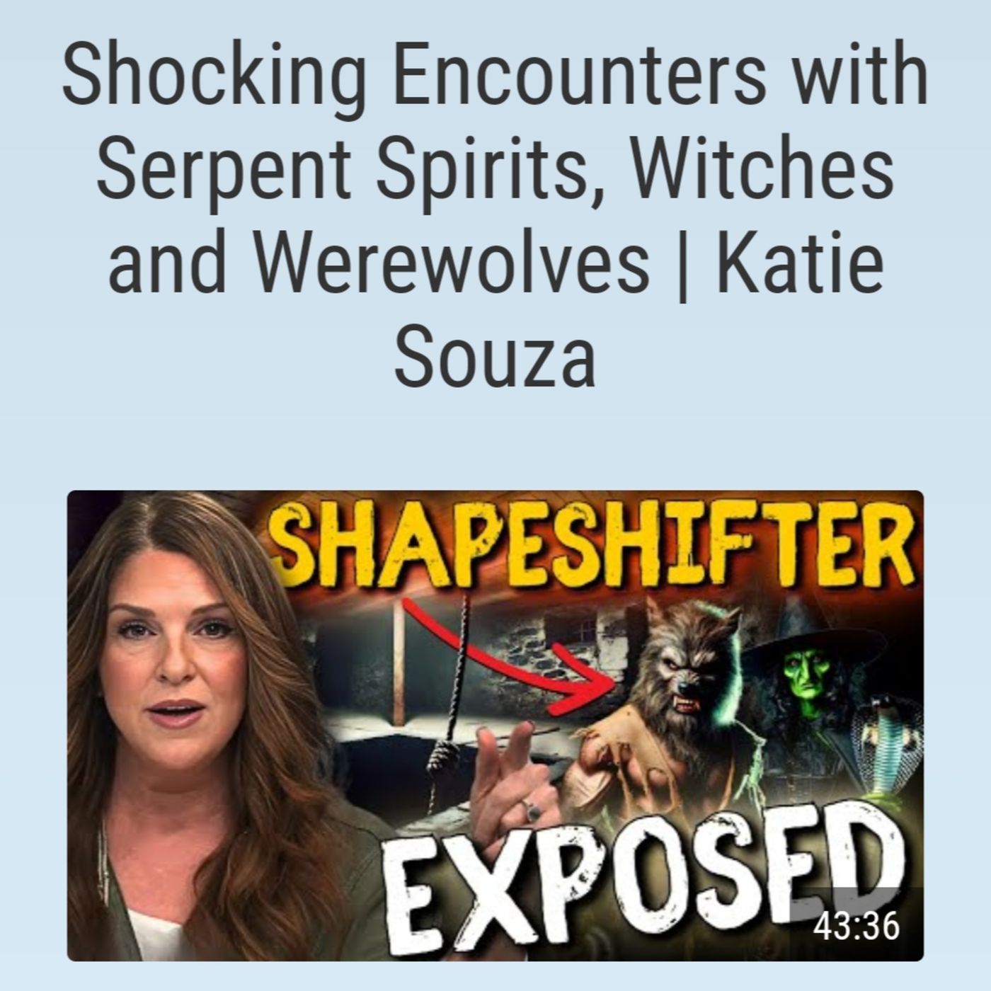 Shocking Encounters with Serpent Spirits, Witches and Werewolves | Katie Souza episode artwork