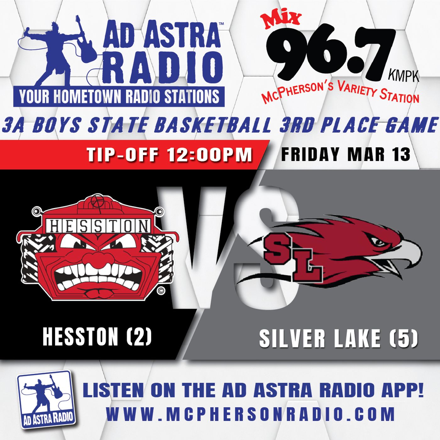 Silver Lake Eagles vs Hesston Swathers High School Basketball (3A Boys State 3rd Place-March 13, 2026) episode artwork
