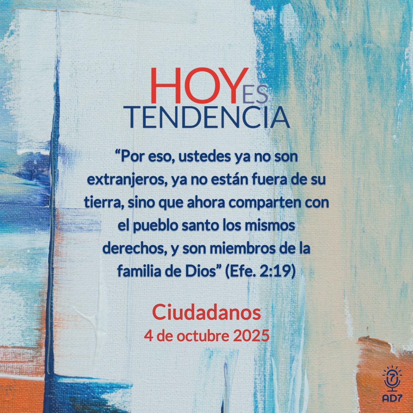 Ciudadanos ~ Devocional de Jóvenes ~ 4 de octubre 2025