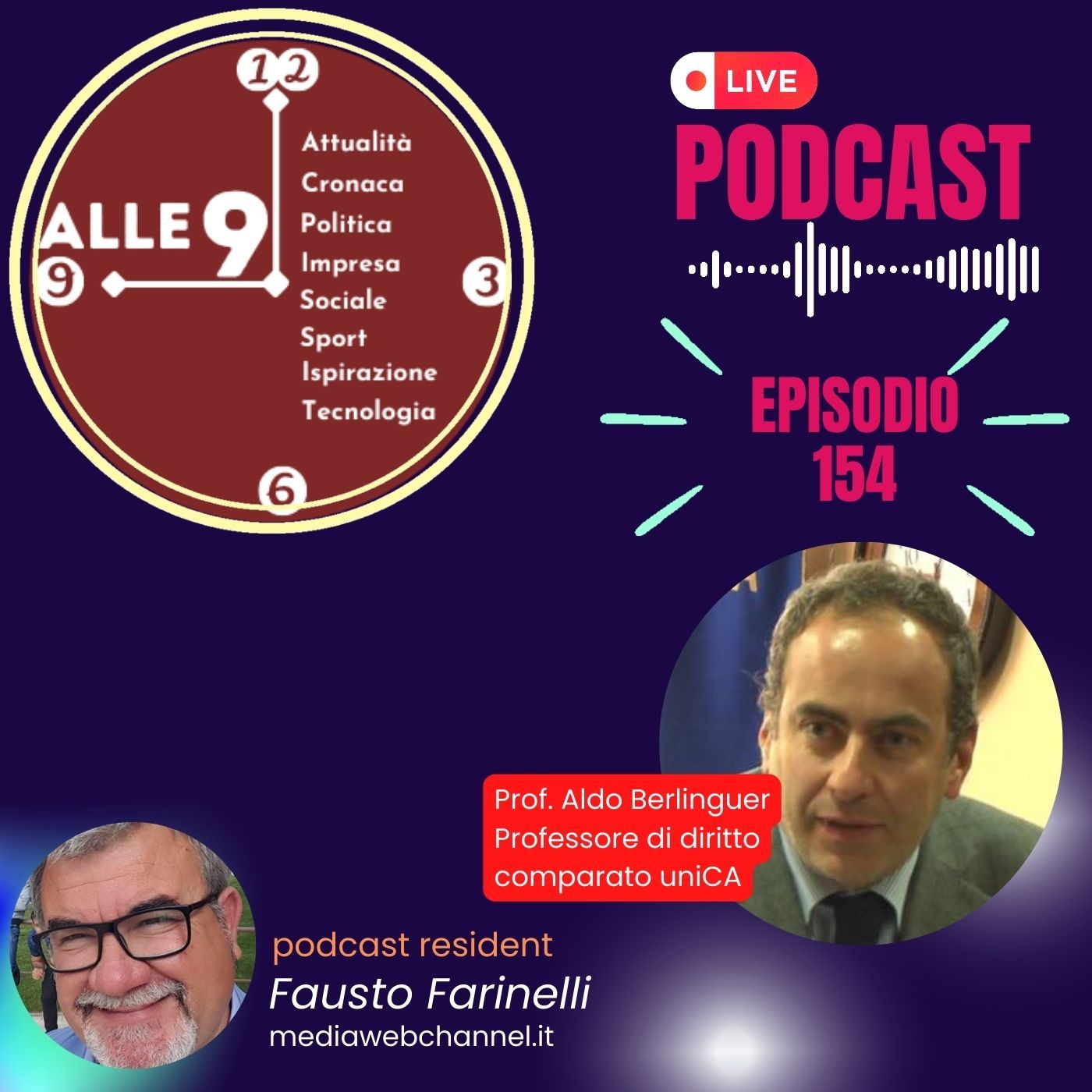 Ep. 154. Ospite il Prof. Aldo Berlinguer docente Univ. di Ca di diritto comparato