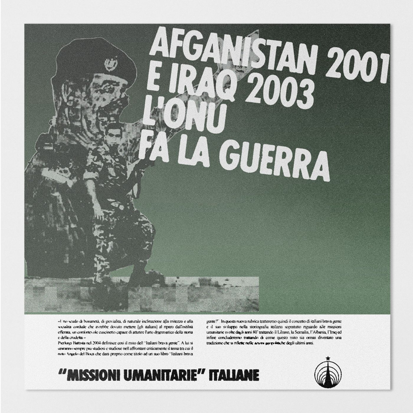 AFGHANISTAN '01, IRAQ '03 - L'Onu fa la guerra [MISSIONI UMANITARIE ITALIANE Ep. 5] episode artwork