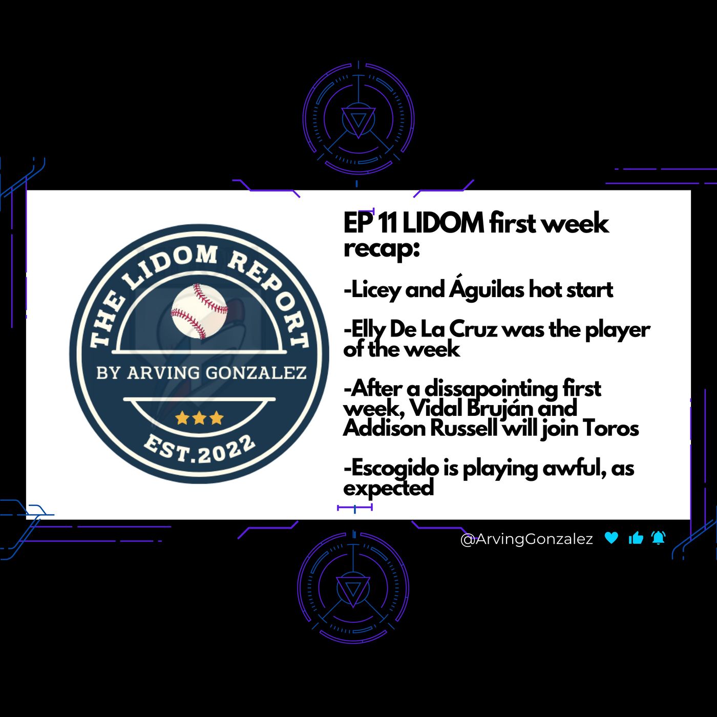 EP 11 LIDOM Recap_ Licey and Águilas hot start. Addison Russell and Vidal Bruján Join Toros.