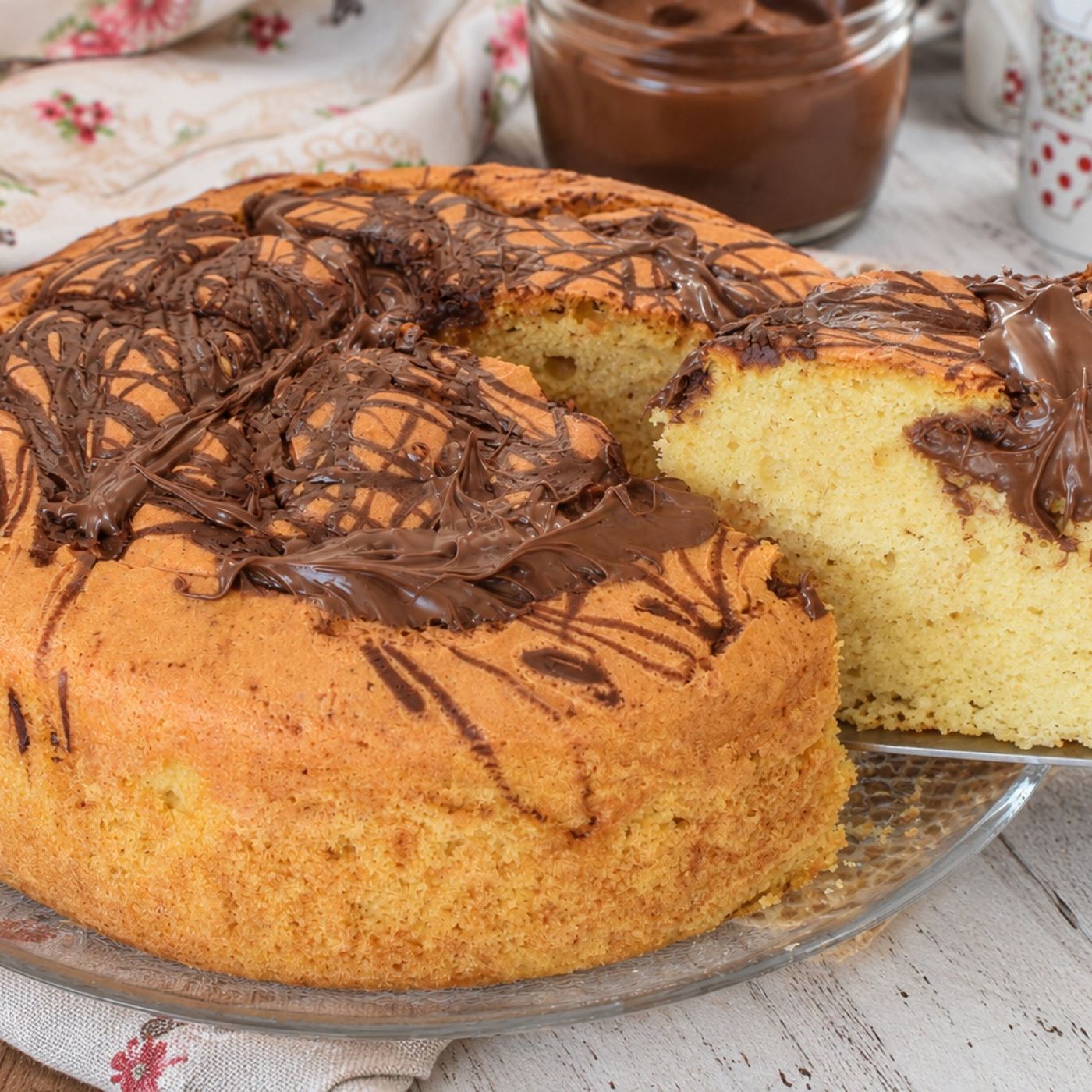 Torta con Cuore alla Nutella