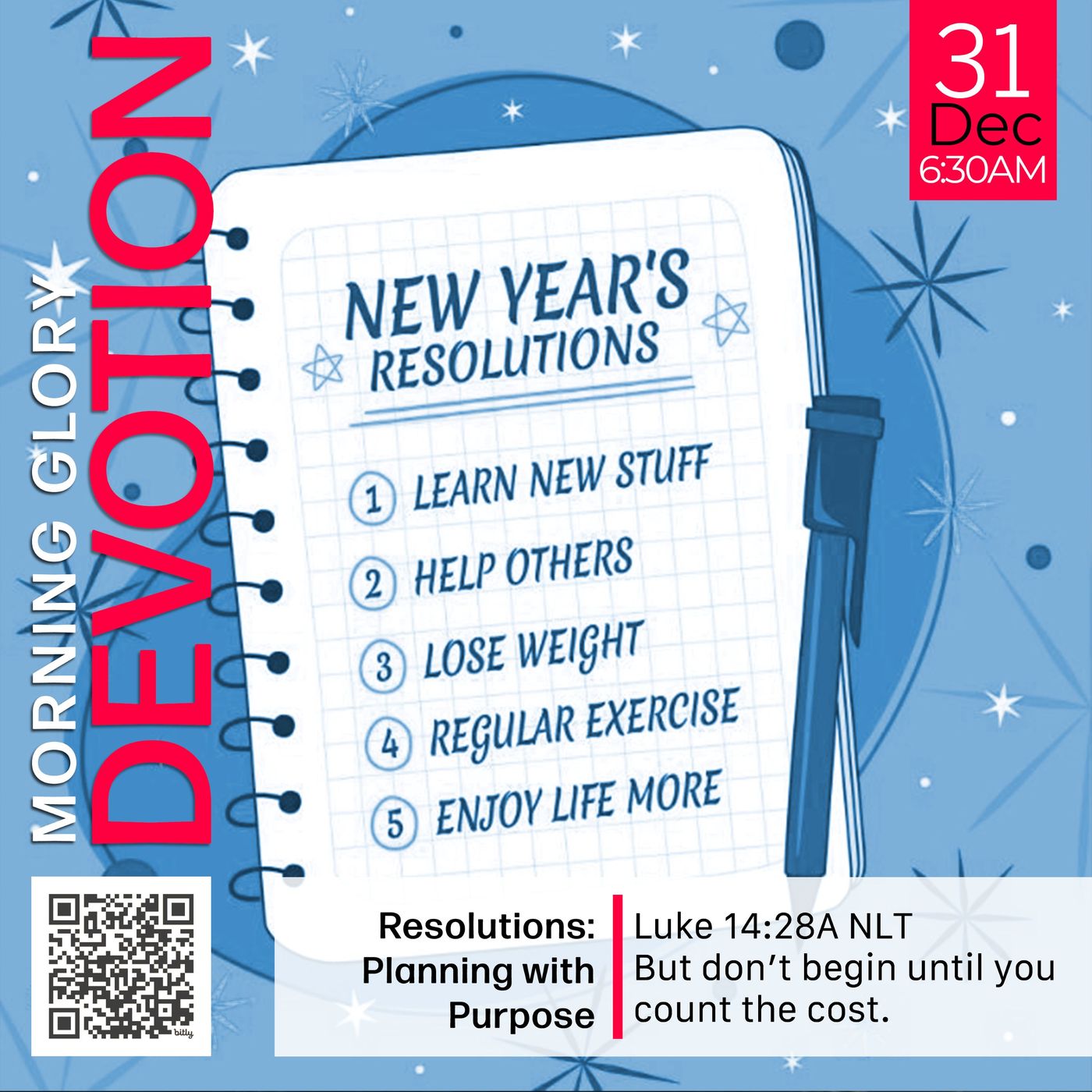 MGD: Resolutions - Planning with Purpose