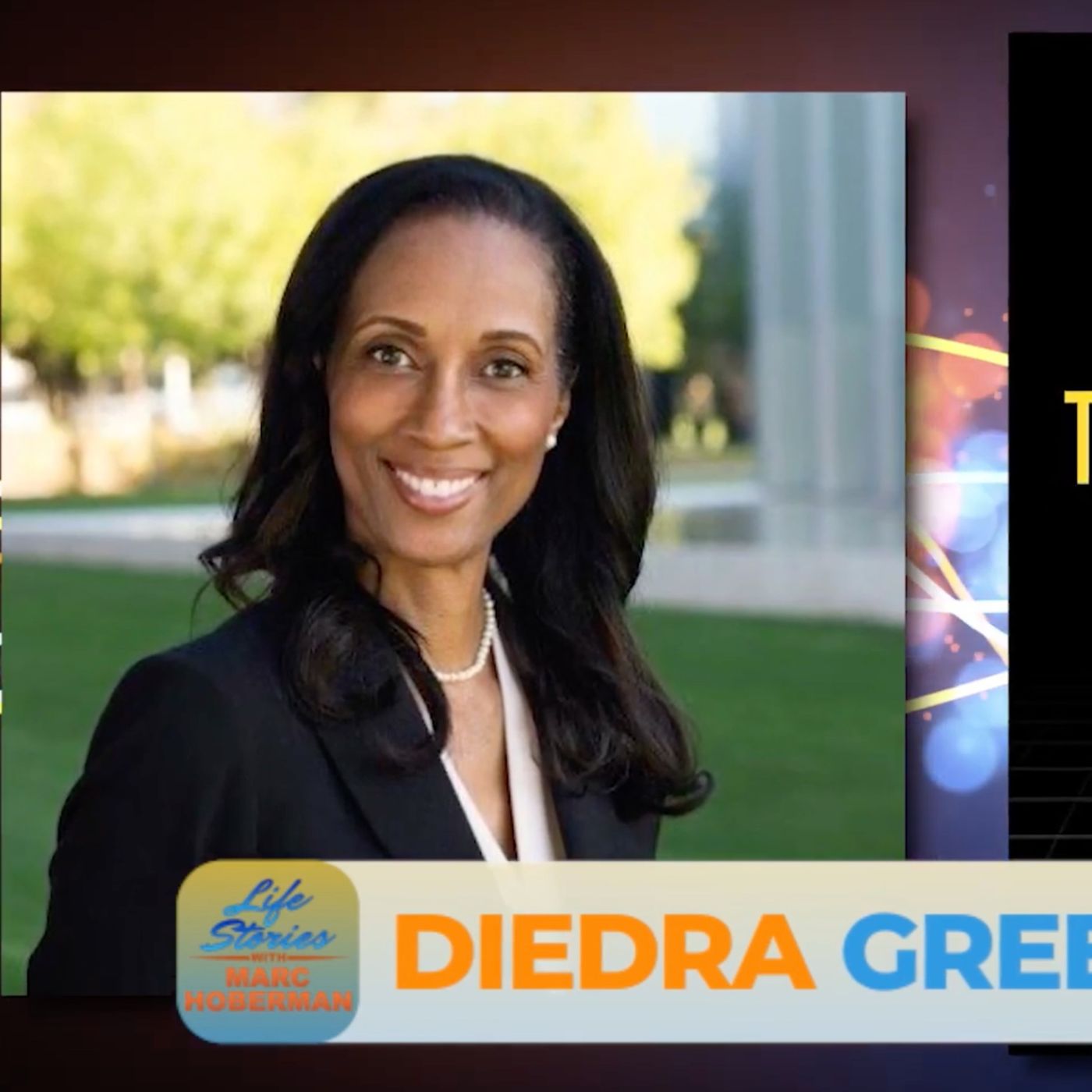 Author Diedra Greenaway on Life Stories with Marc Hoberman episode artwork