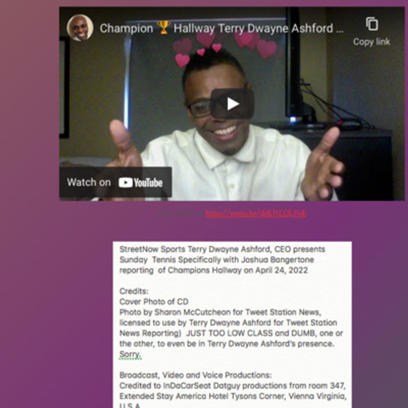 WALKING THE TALK W/Terry Dwayne Ashford