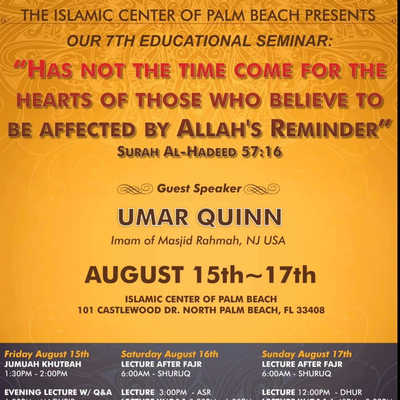 01 Jumuah Khutbah - Umar Quinn