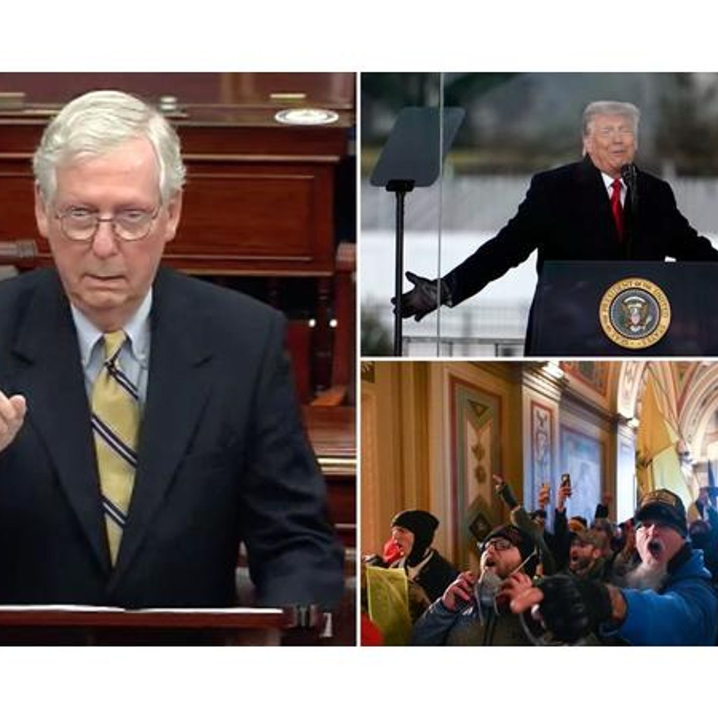 Sen R- leader Mitch McConnell Trump practically, morally responsible for riots episode artwork