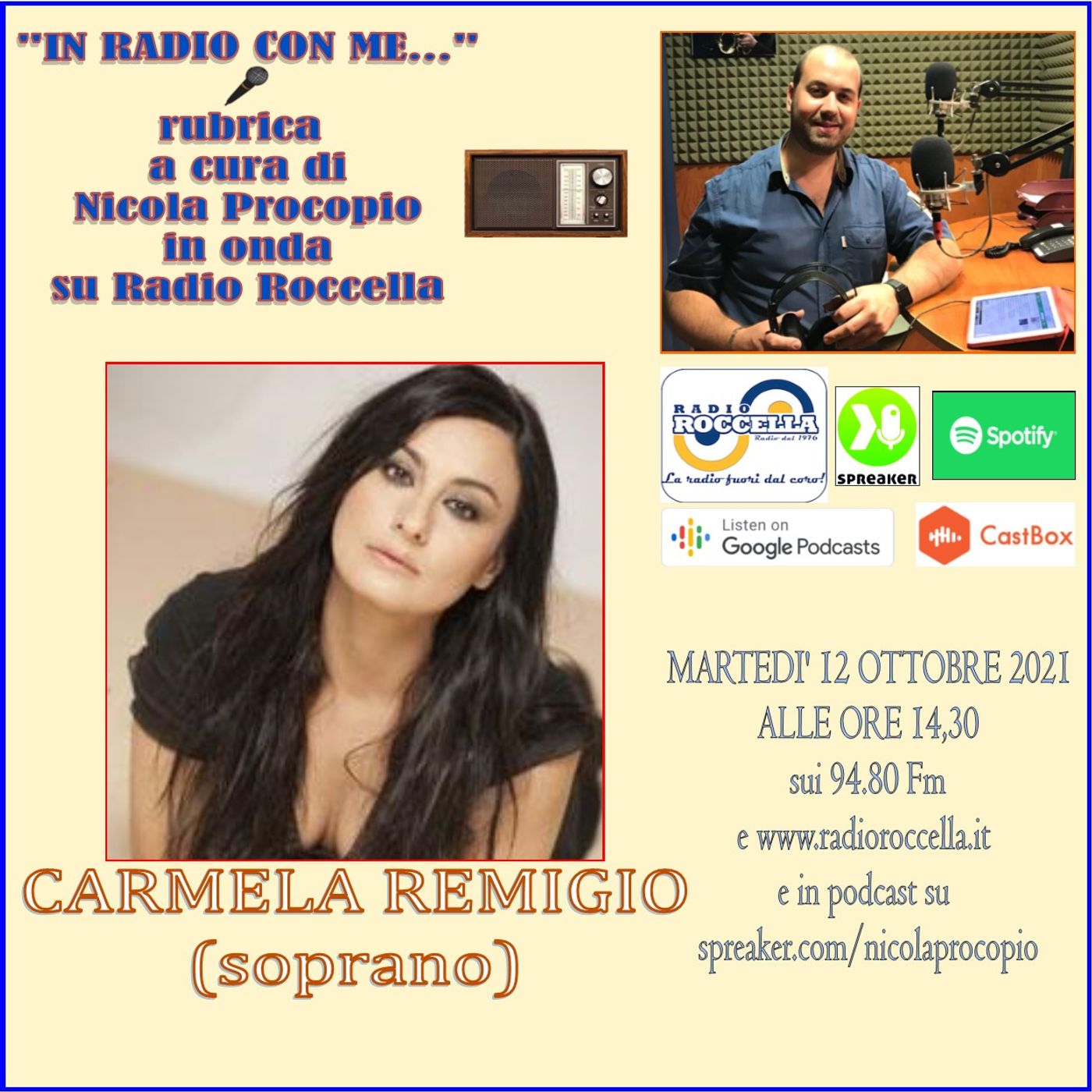 In Radio con me - Intervista a Carmela Remigio soprano 12-10-2021 episode artwork