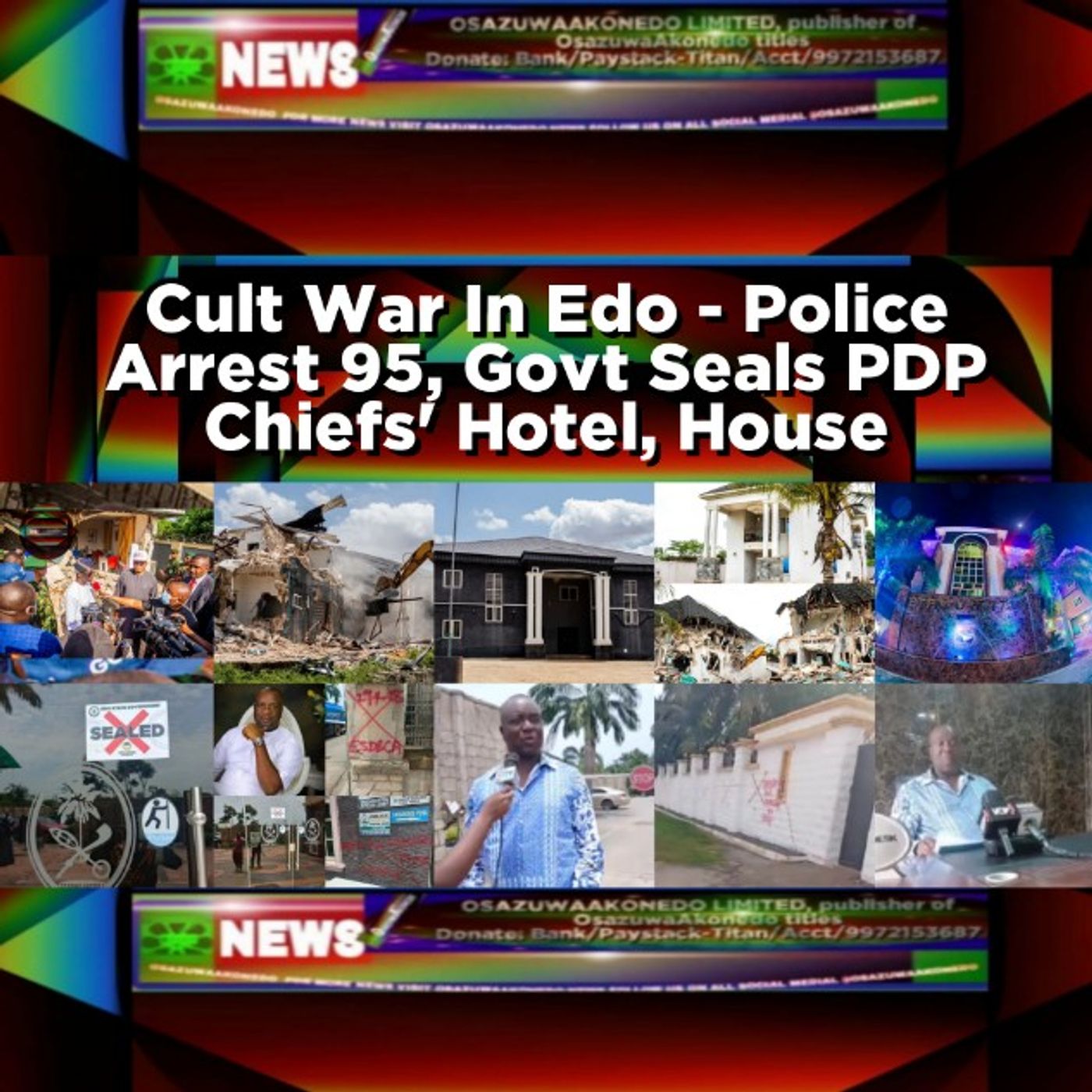 Cult War In Edo - Police Arrest 95, Govt Seals PDP Chiefs' Hotel, House episode artwork