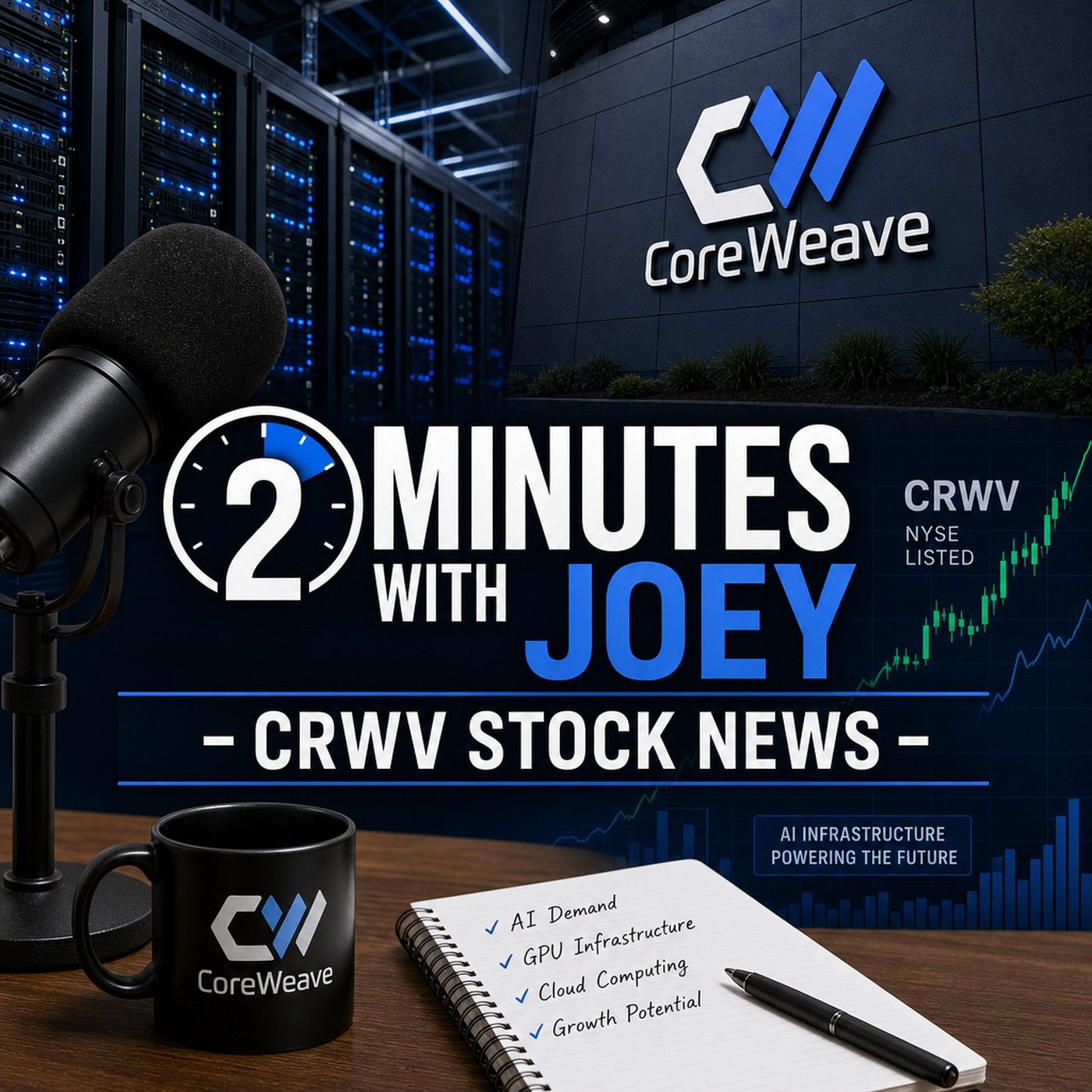 2 Minutes with Joey - CRWV Stock News podcast artwork