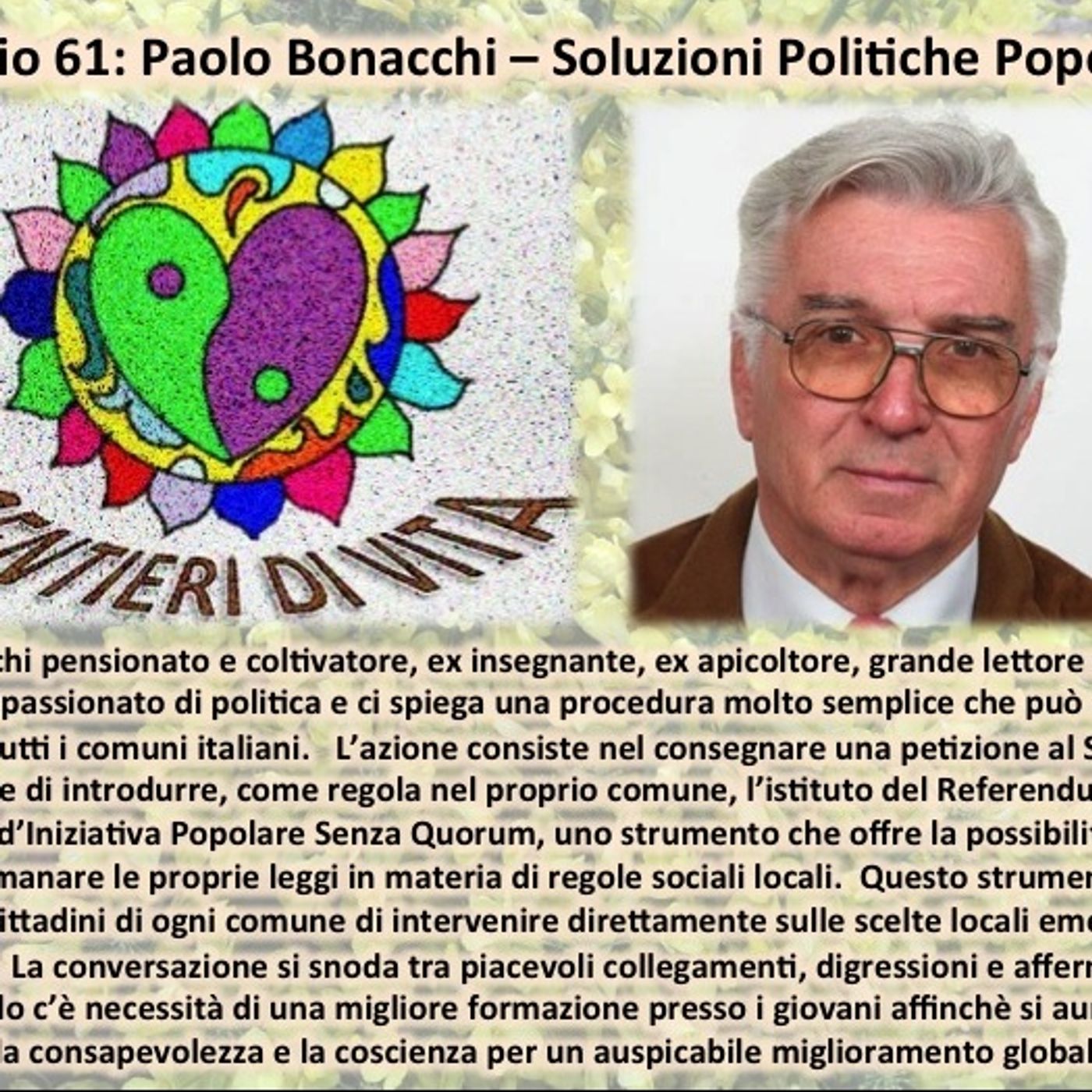 SENTIERI DI VITA