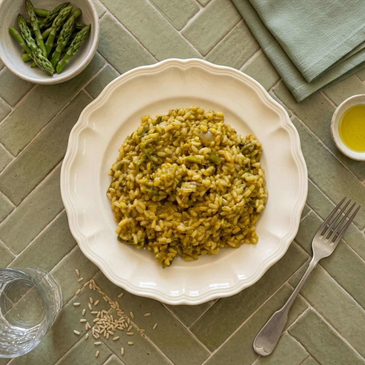 Risotto integrale con asparagi selvatici e zafferano episode artwork