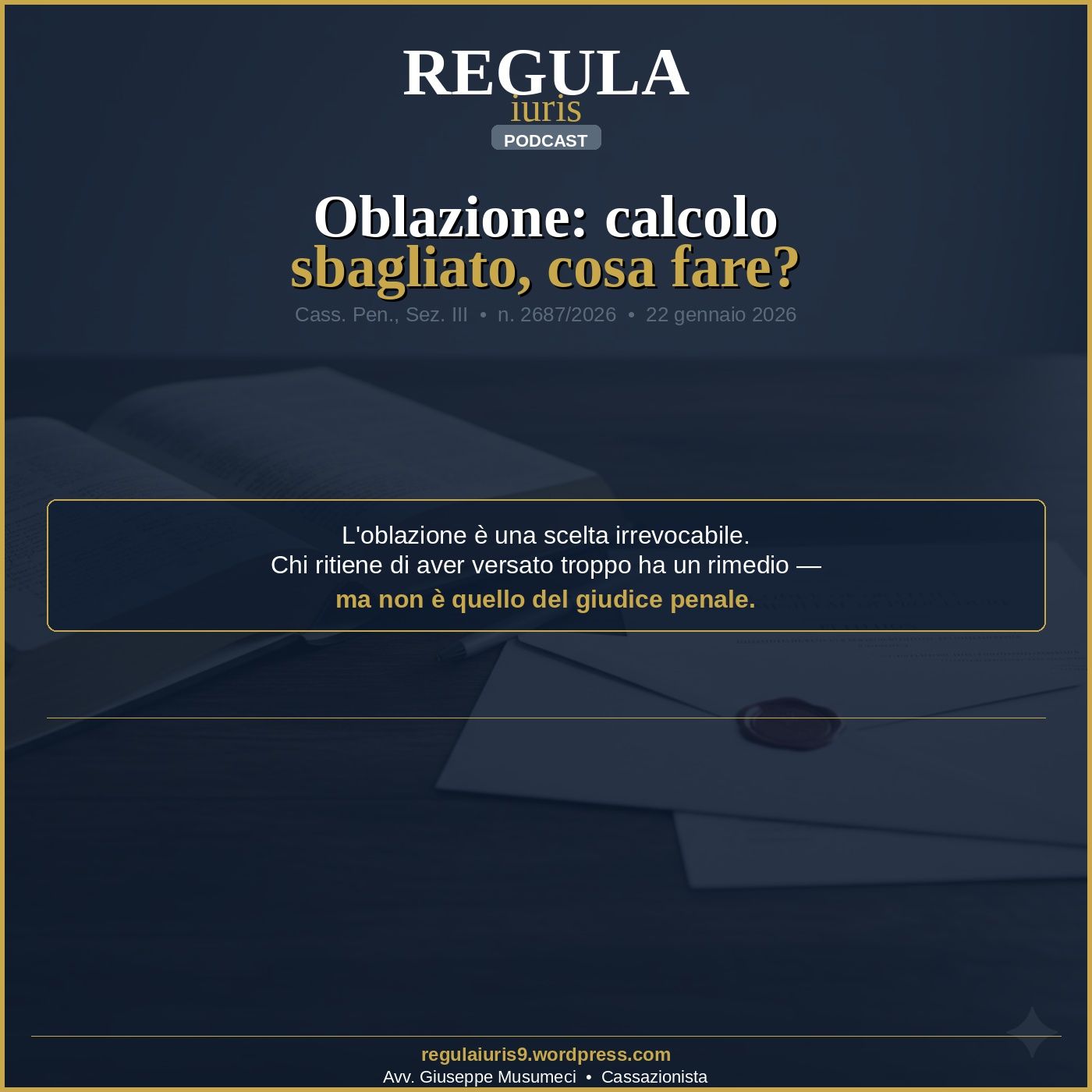 Oblazione: calcolo sbagliato, cosa fare? episode artwork