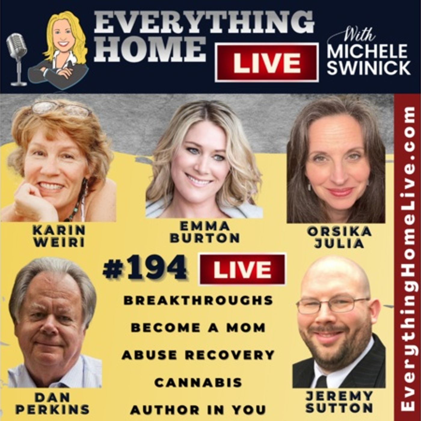194 LIVE: Breakthroughs, Become A Mom, Abuse Recovery, Cannabis, Author In You episode artwork